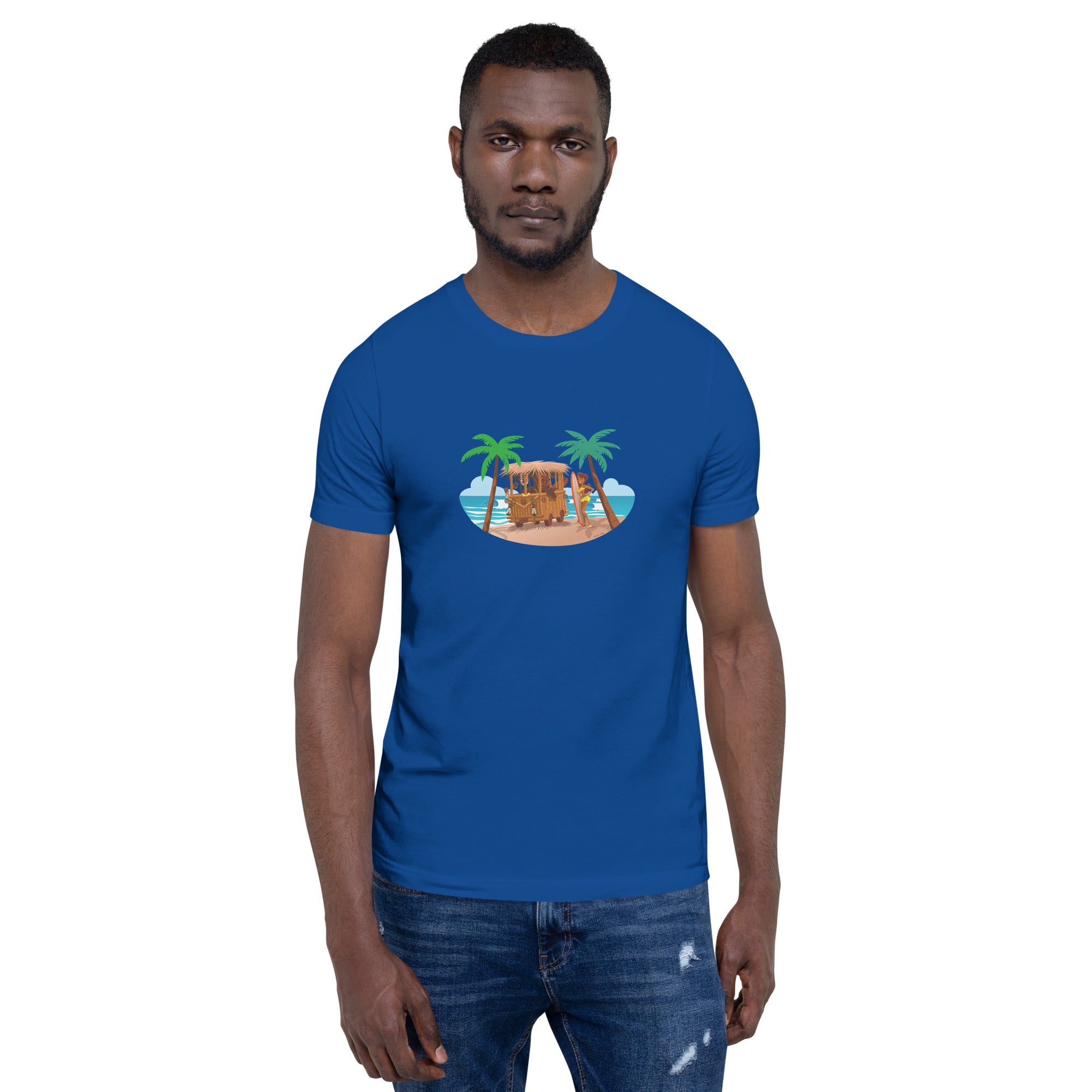 Unisex t-shirt Tiki Kombi on dark colors