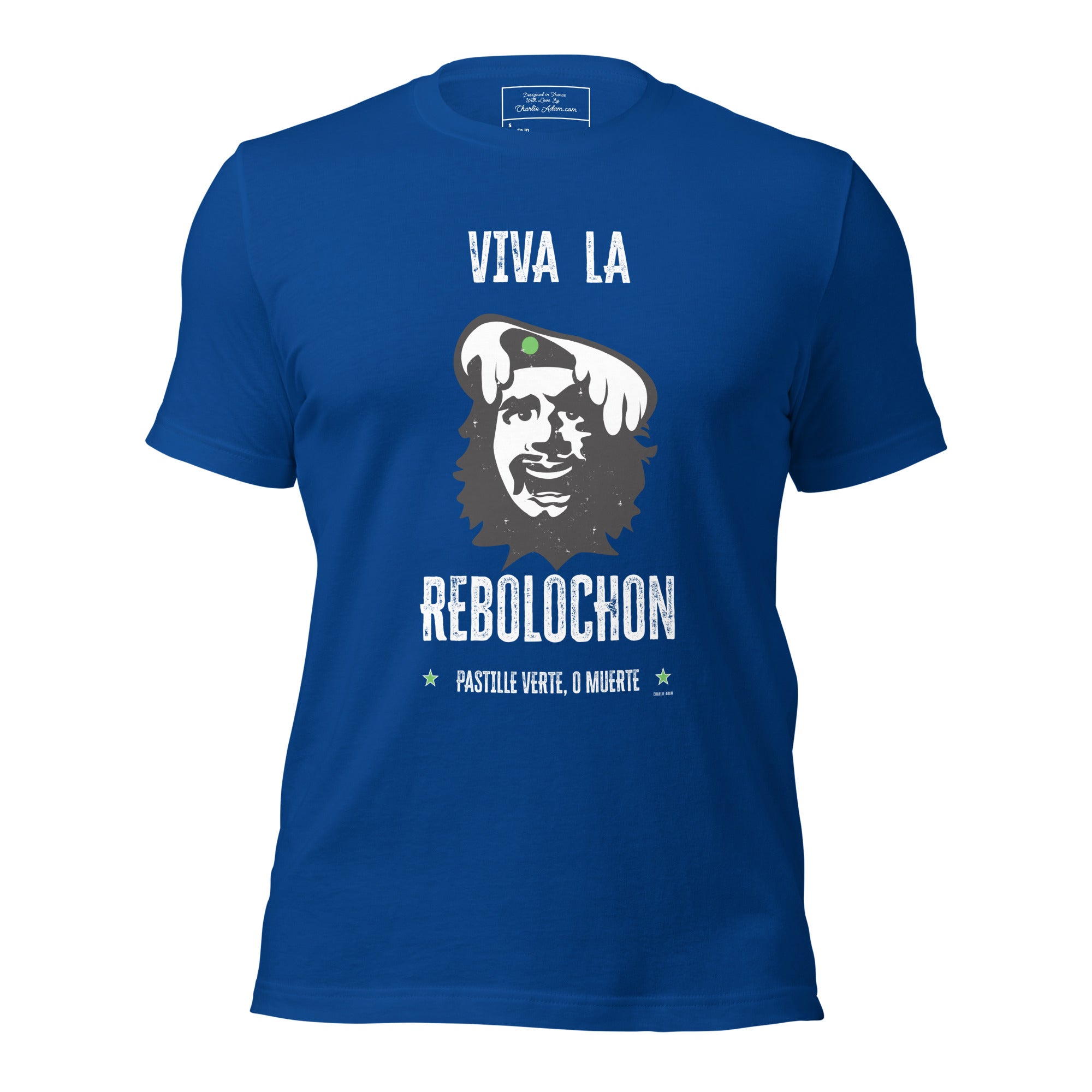 T-shirt en coton unisexe Viva la Rebolochon sur couleurs foncées
