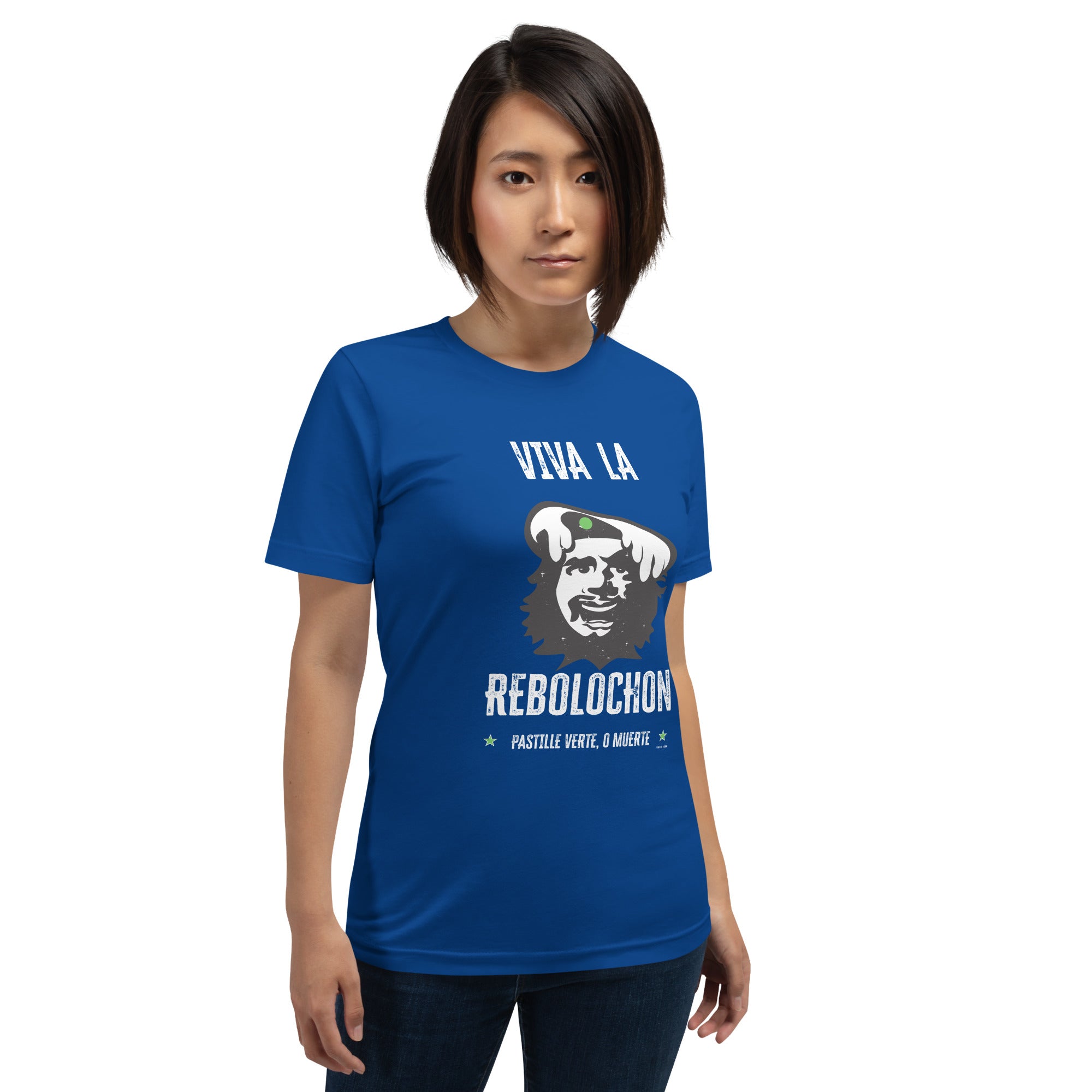 T-shirt en coton unisexe Viva la Rebolochon sur couleurs foncées