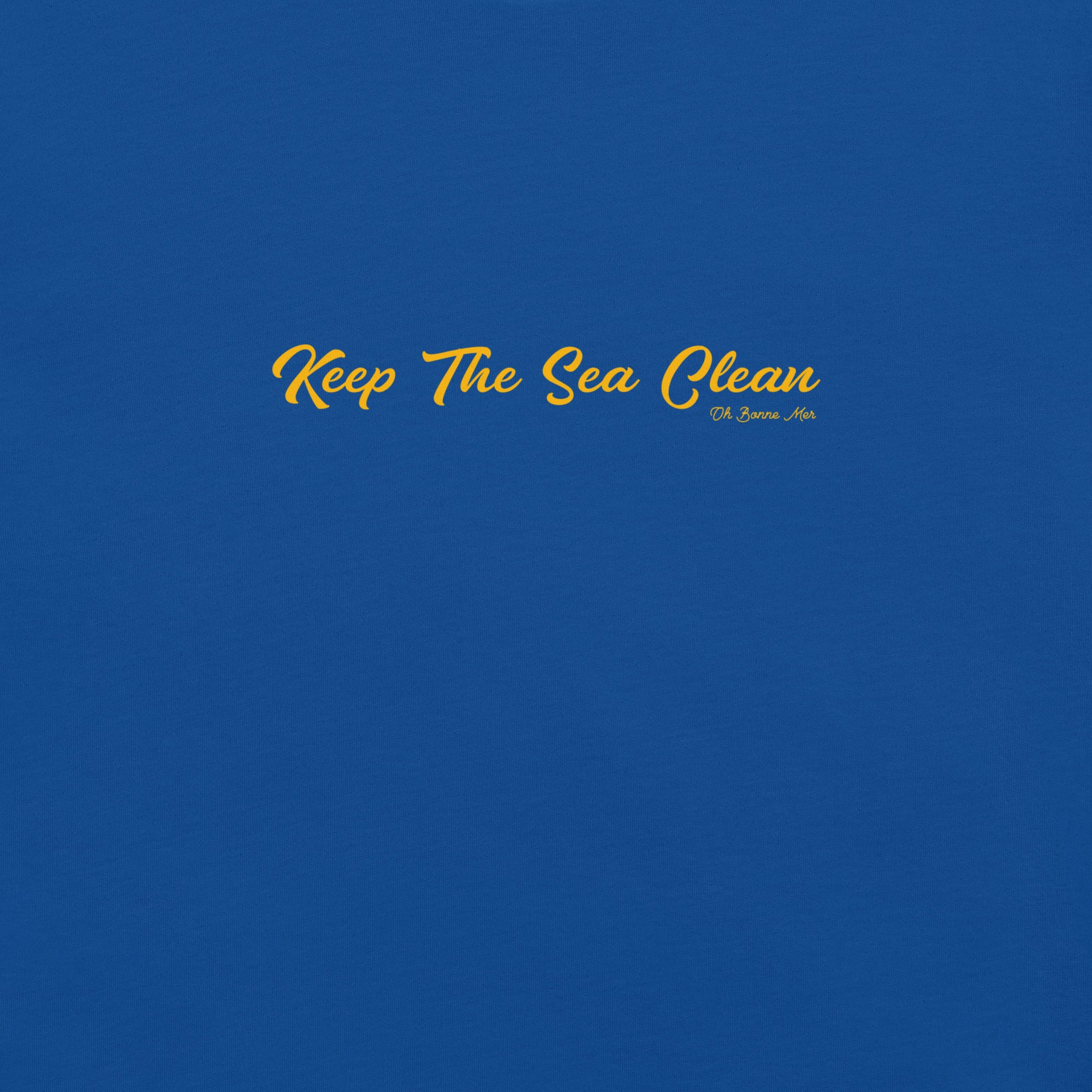 Unisex cotton t-shirt Keep The Sea Clean Gold on dark colors