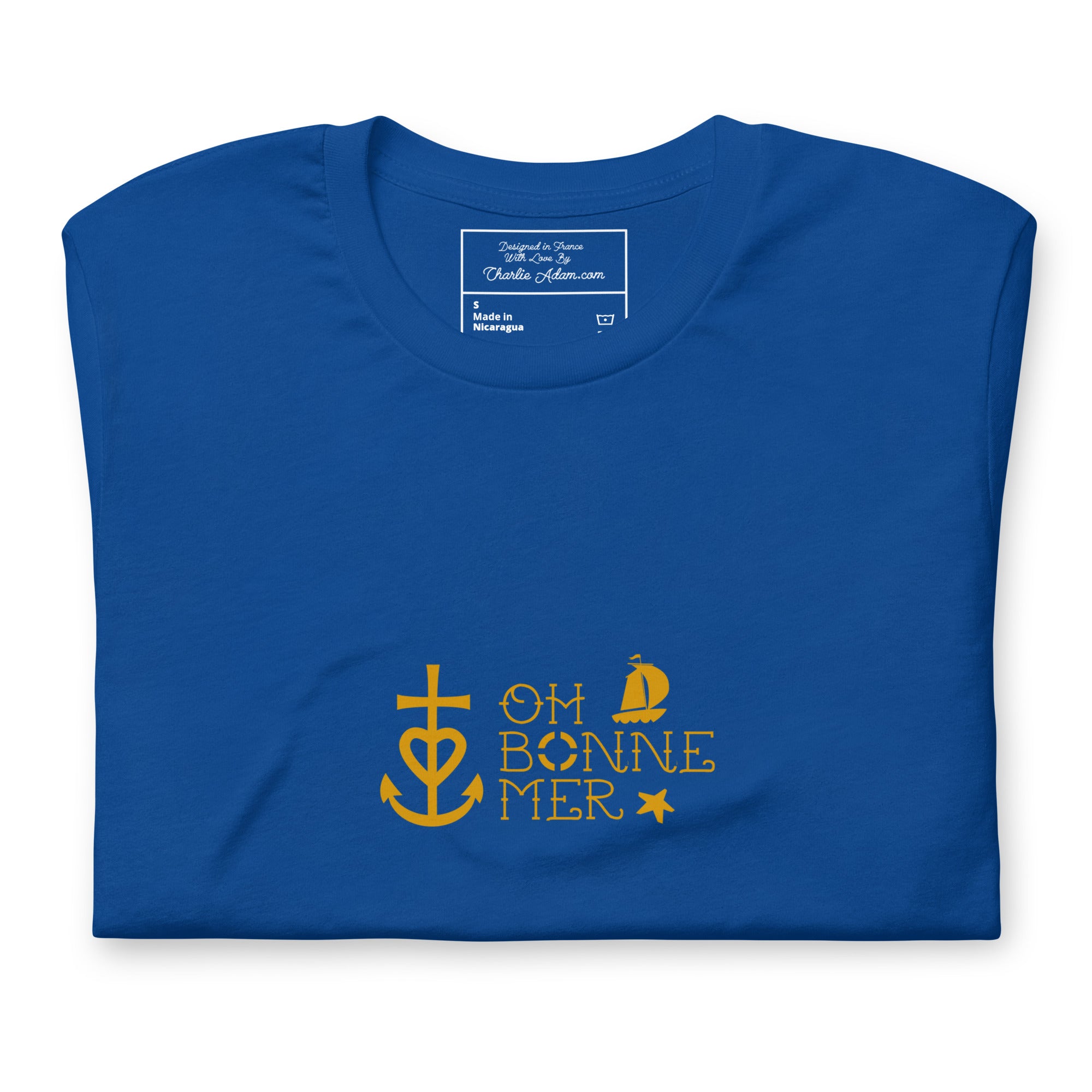 Unisex cotton t-shirt Oh Bonne Mer 2 on dark colors