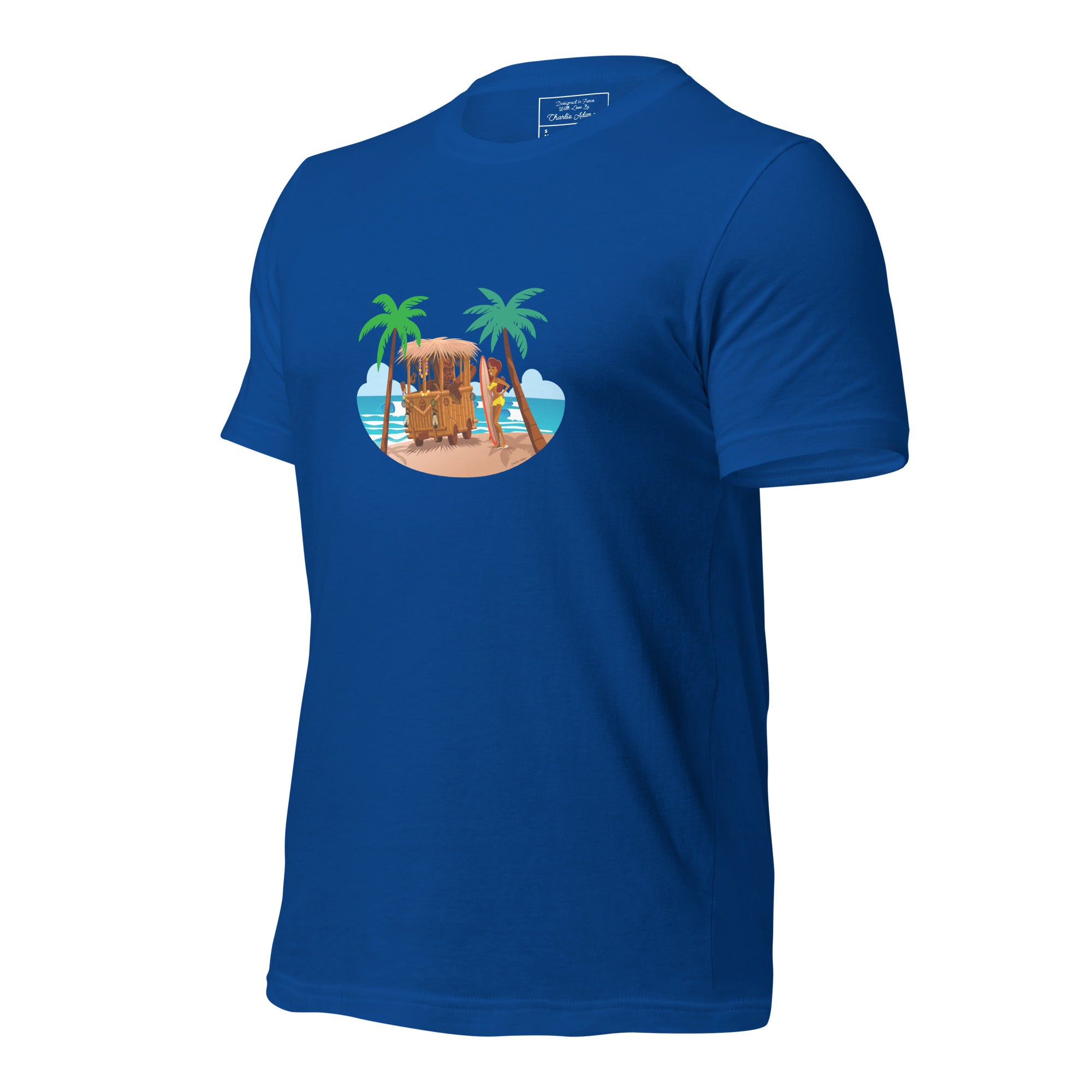 Unisex t-shirt Tiki Kombi on dark colors