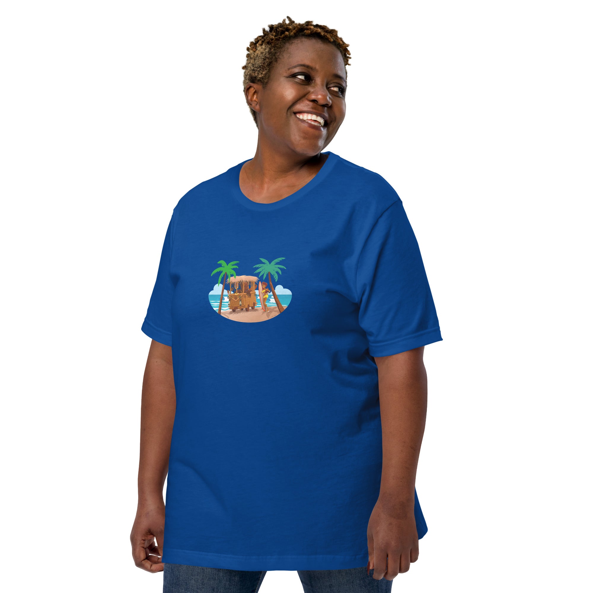 Unisex t-shirt Tiki Kombi on dark colors