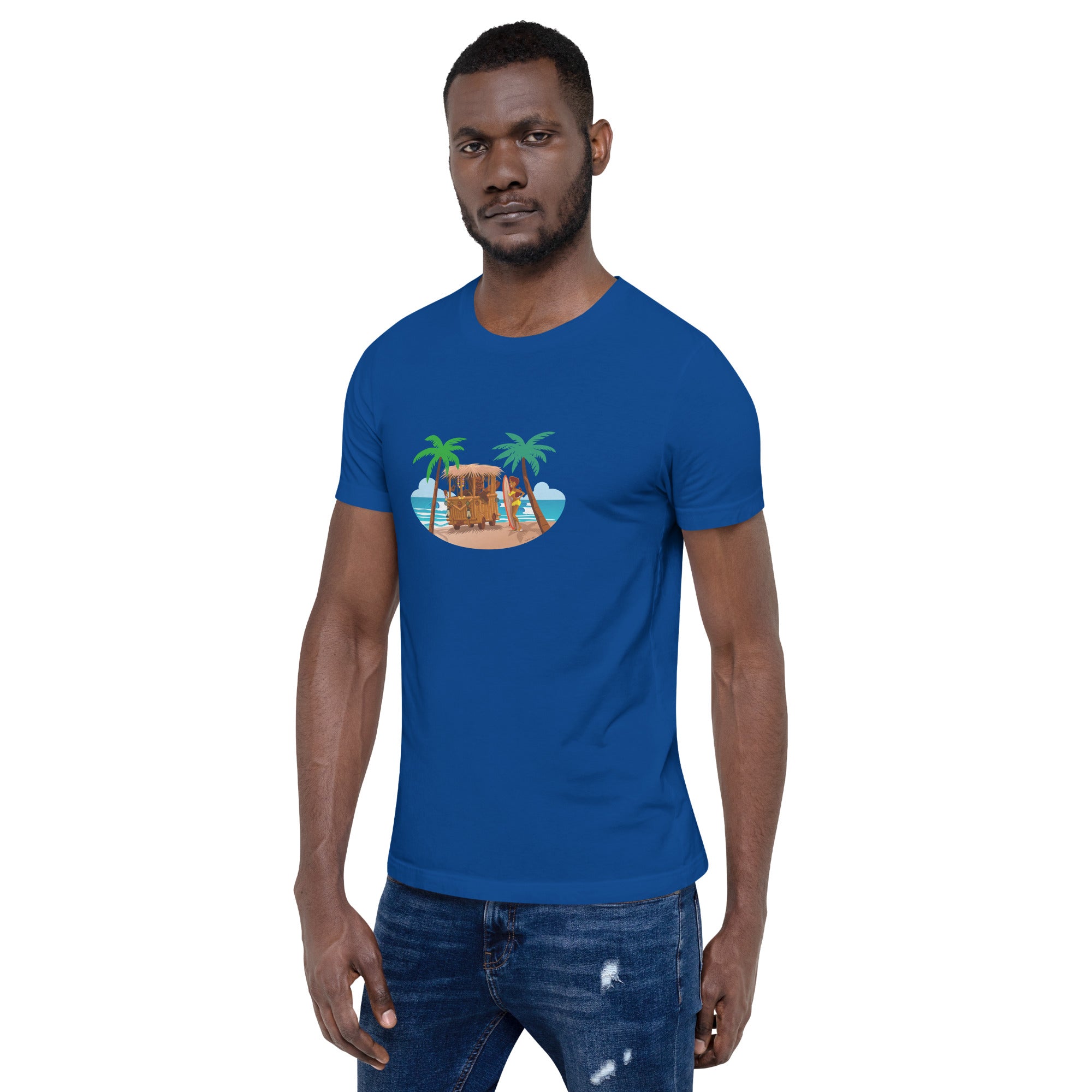 Unisex t-shirt Tiki Kombi on dark colors