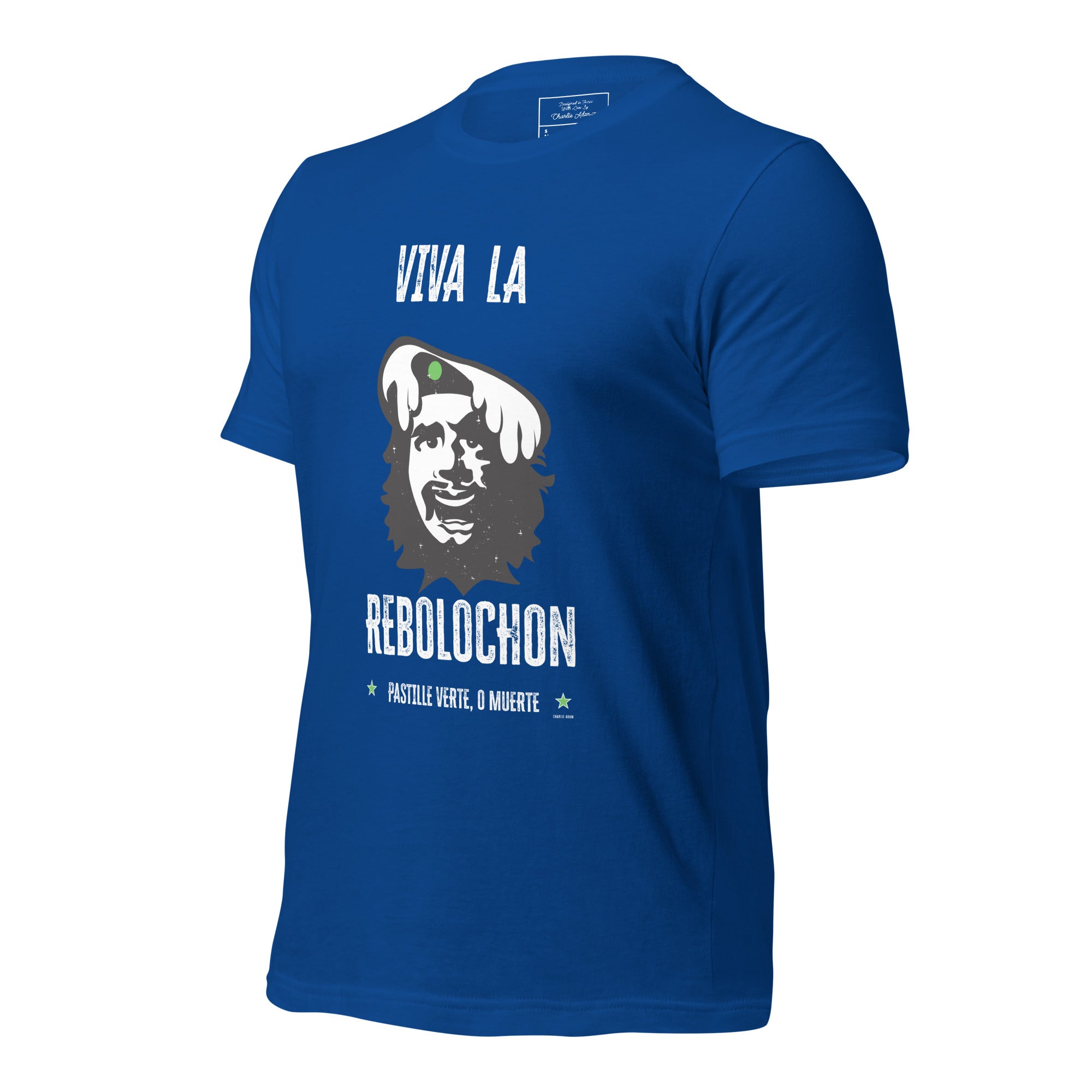 T-shirt en coton unisexe Viva la Rebolochon sur couleurs foncées