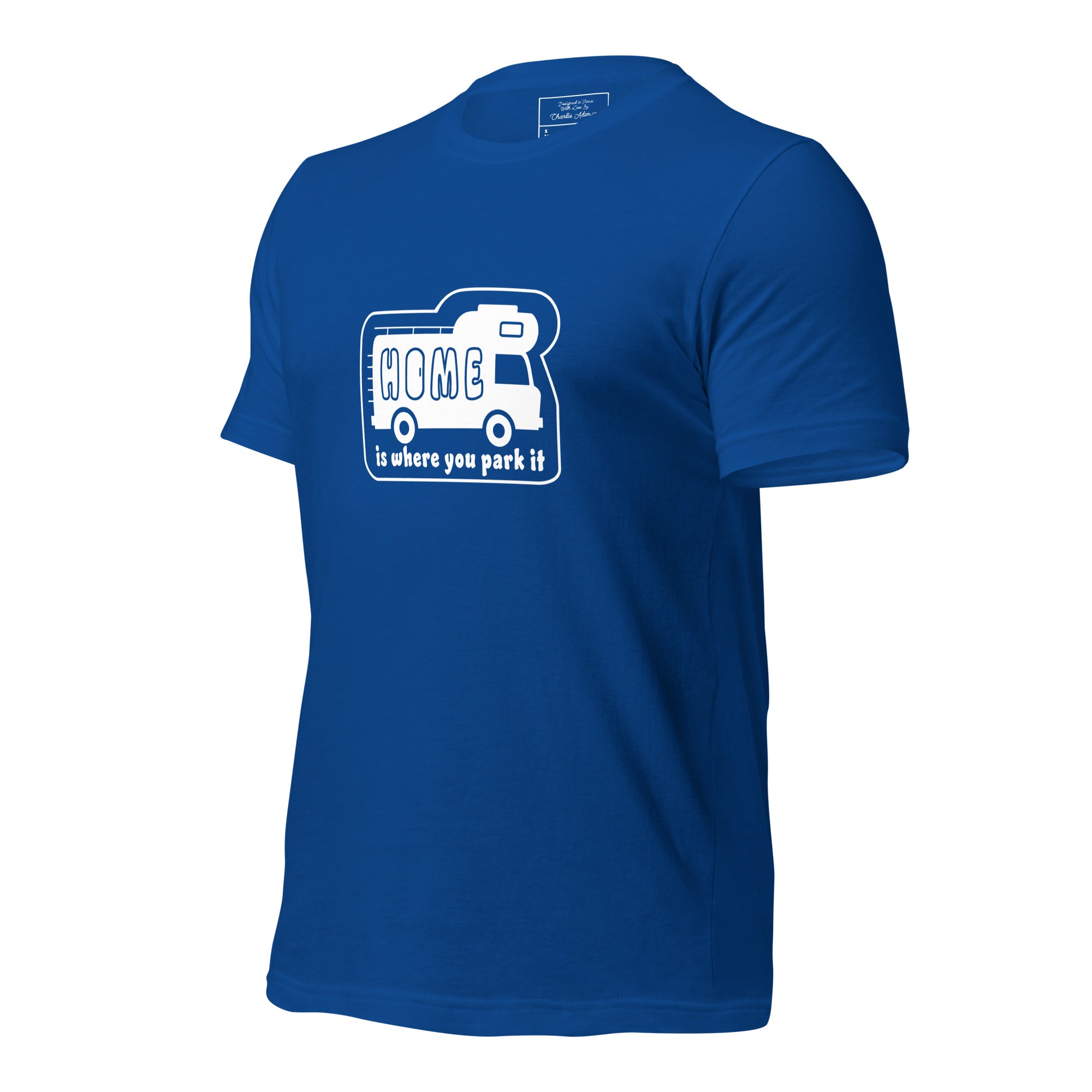 Unisex cotton t-shirt Bold Camper Van on dark colors