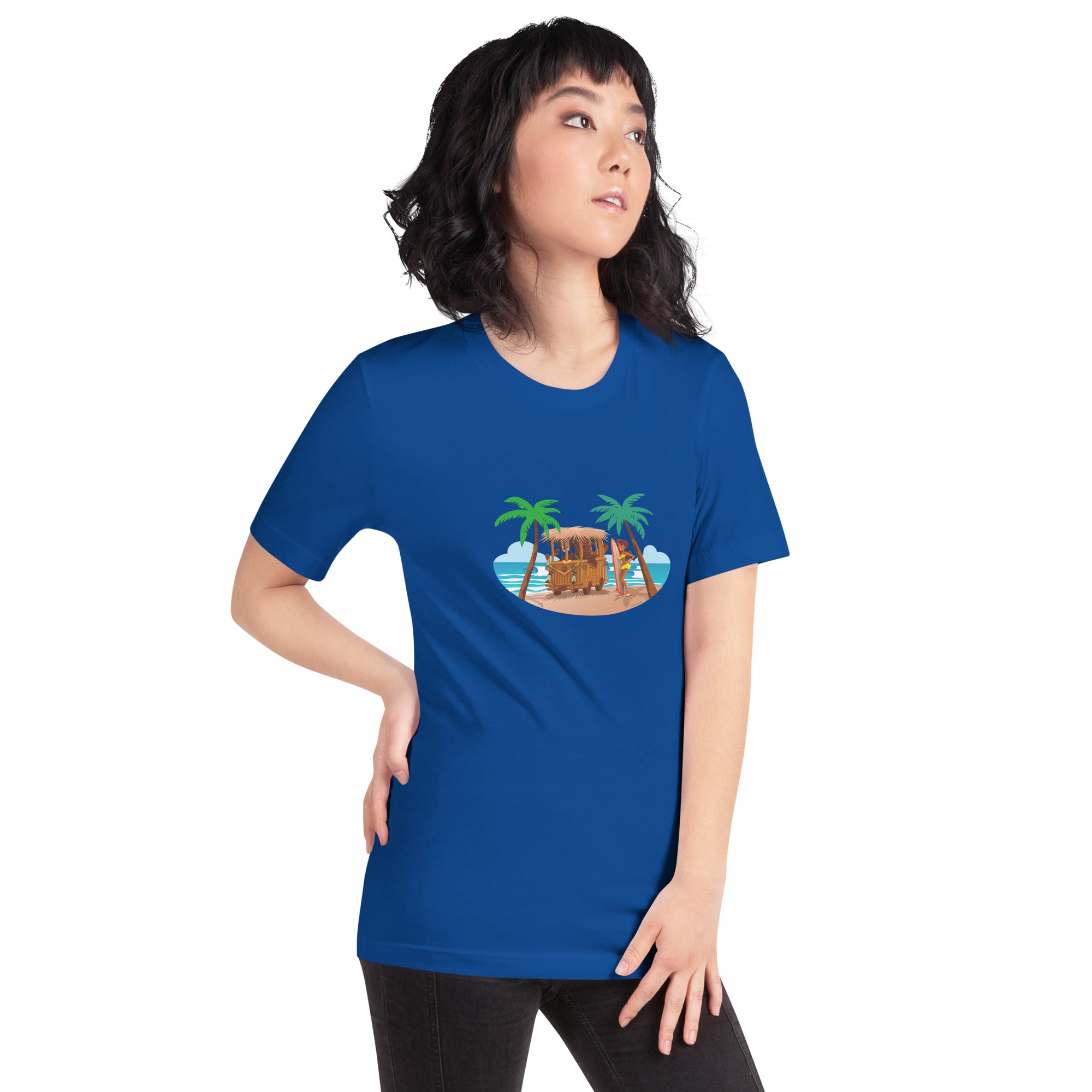 Unisex t-shirt Tiki Kombi on dark colors