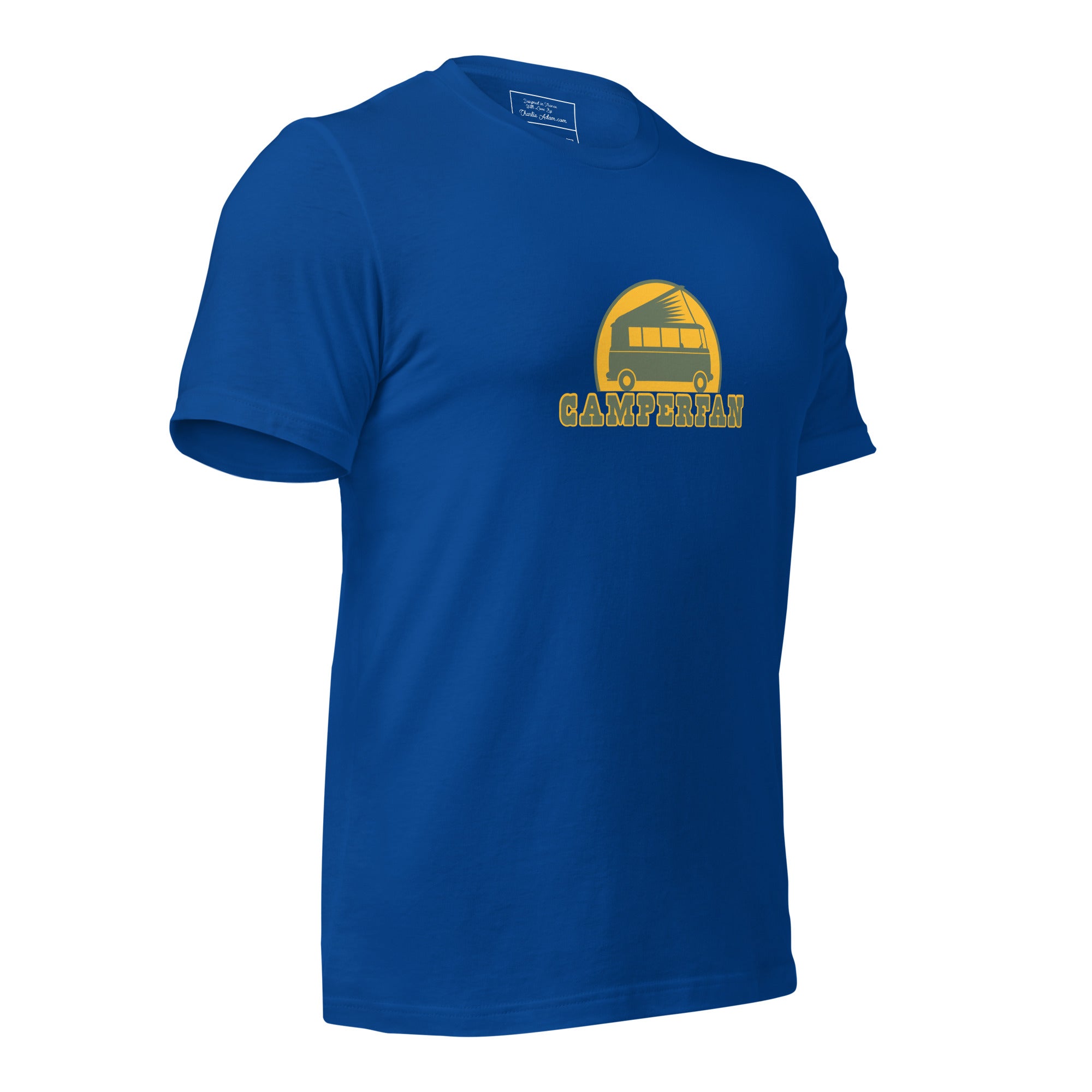 Unisex cotton t-shirt Camperfan on dark colors