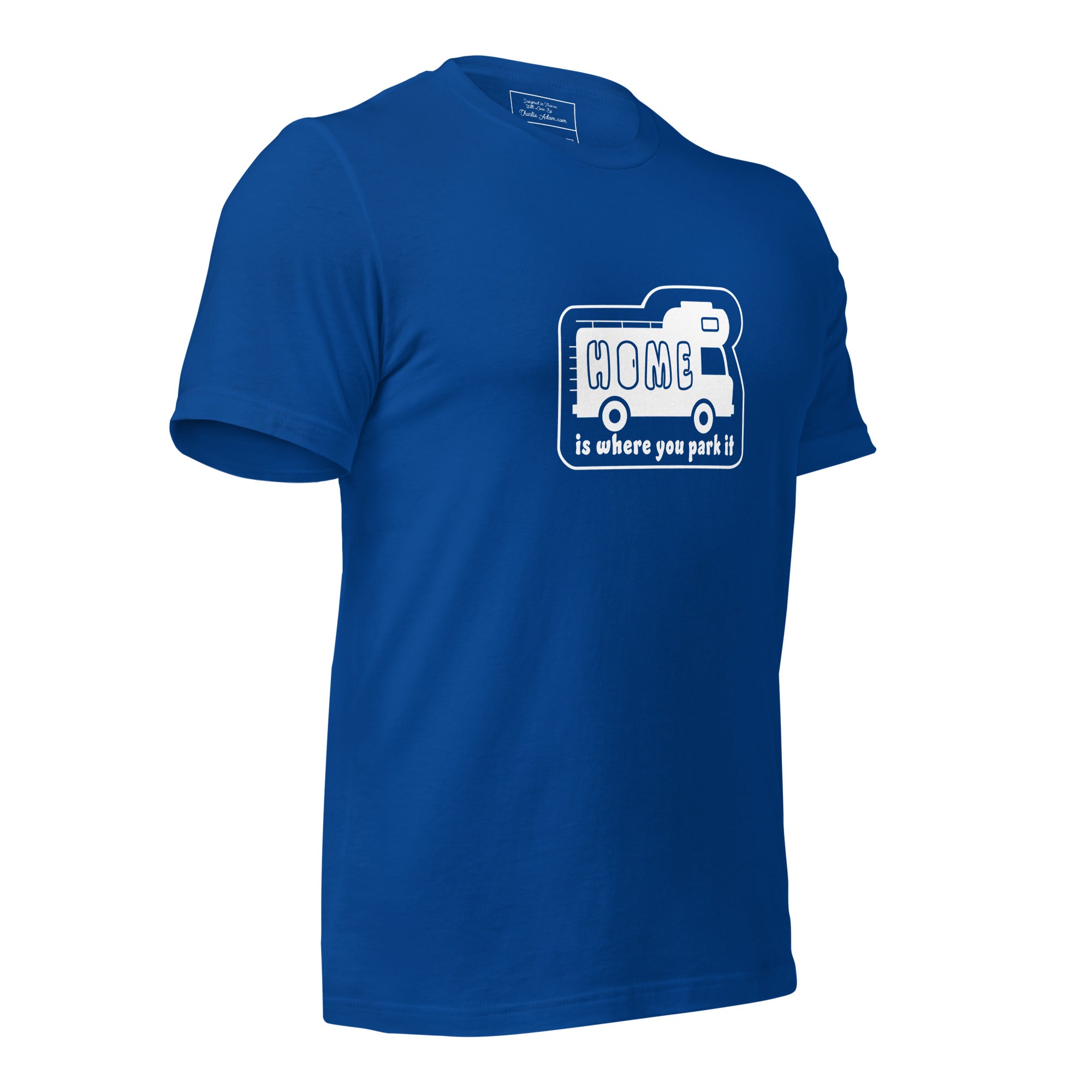 Unisex cotton t-shirt Bold Camper Van on dark colors