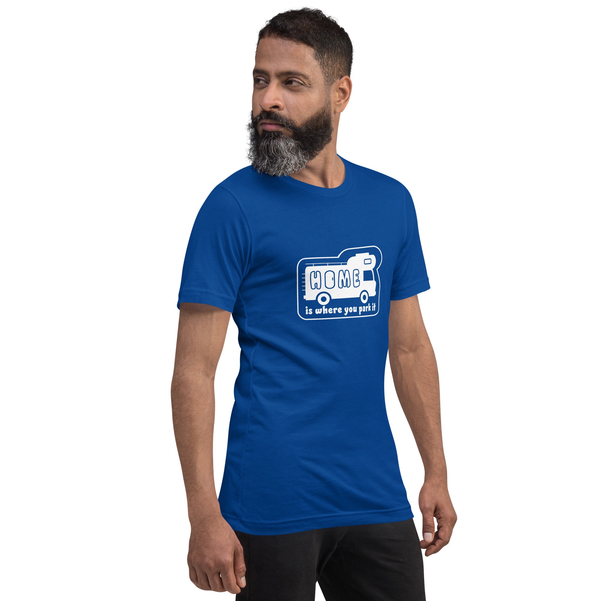 Unisex cotton t-shirt Bold Camper Van on dark colors