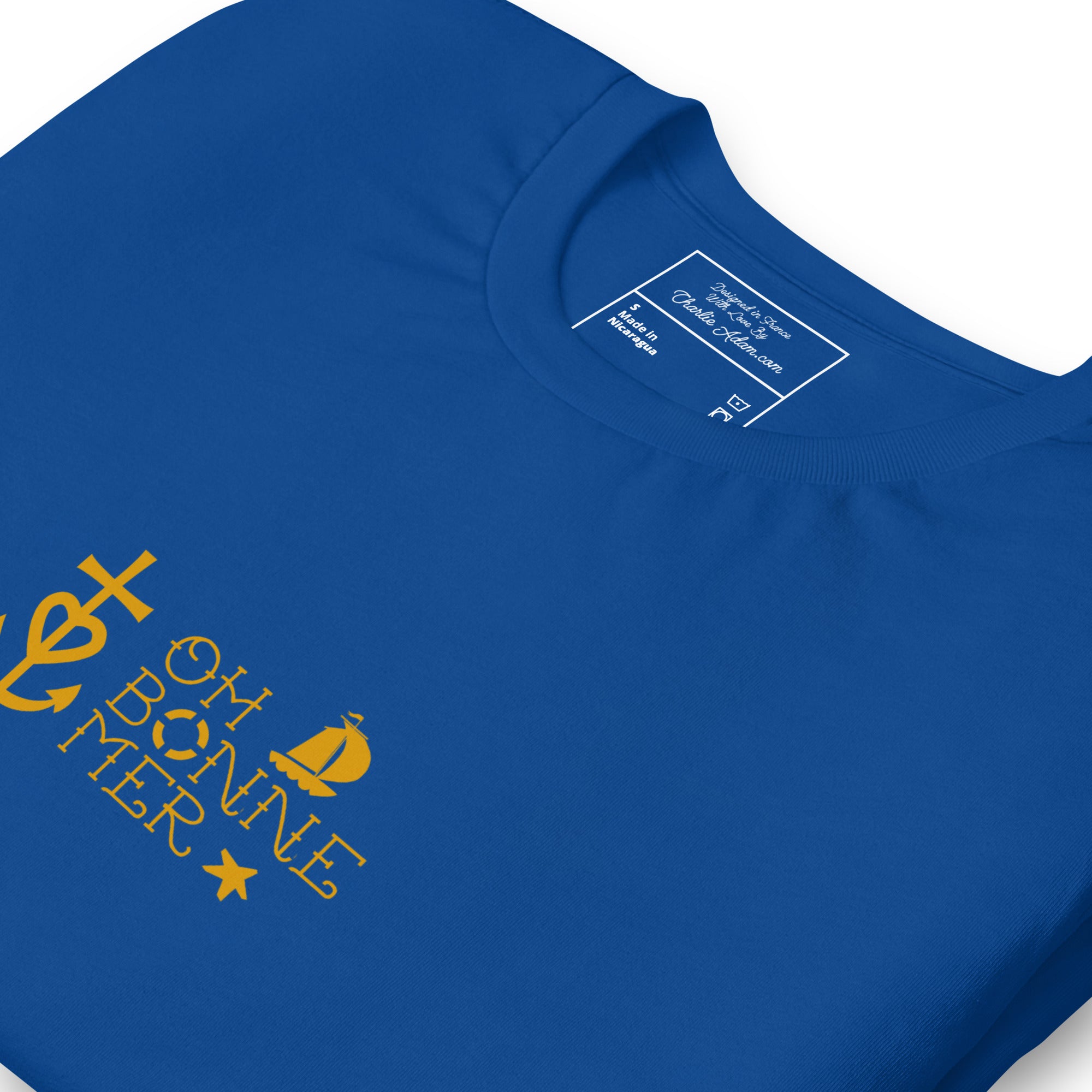 Unisex cotton t-shirt Oh Bonne Mer 2 on dark colors