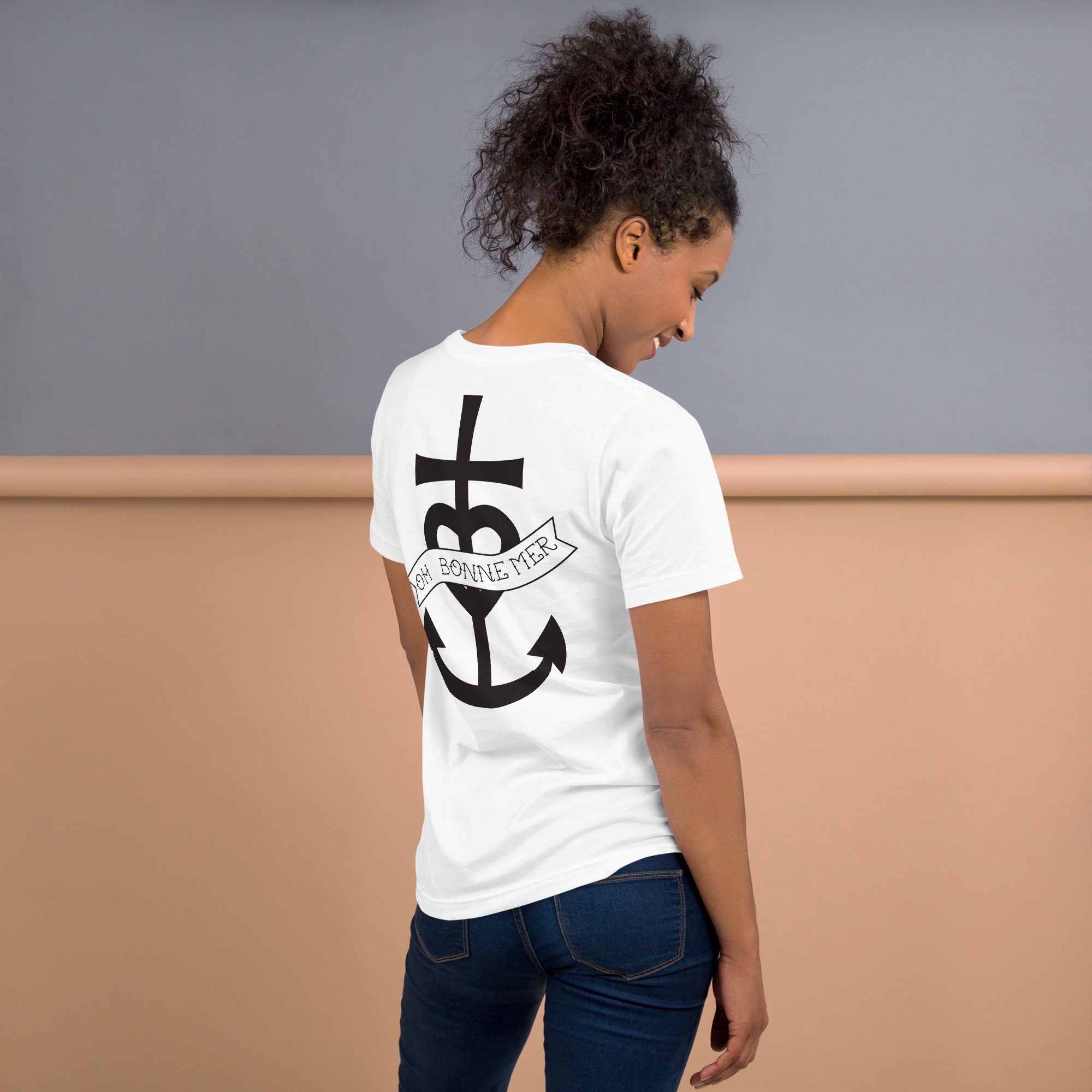 Unisex t-shirt Oh Bonne Mer 1 large printed pattern (back)