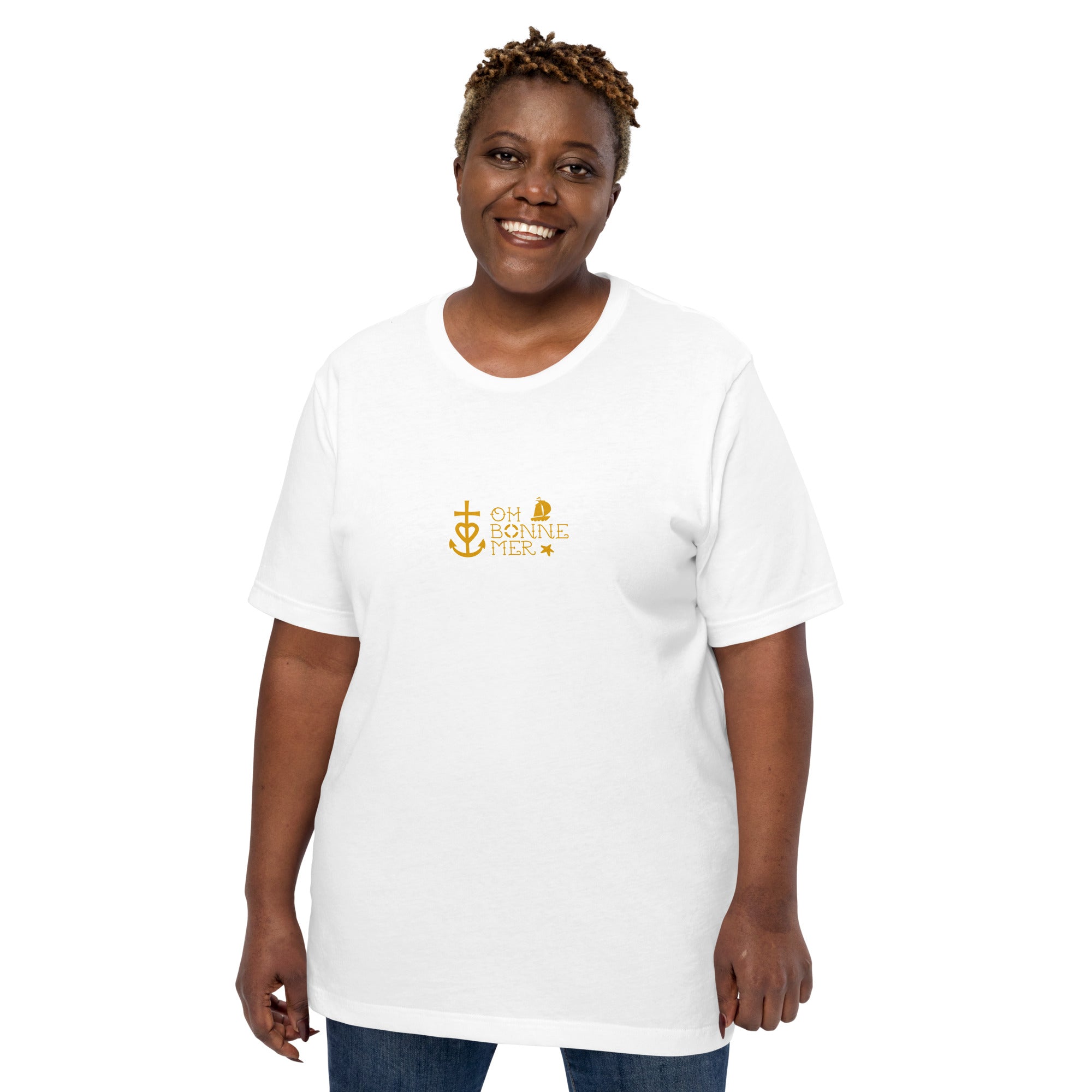 T-shirt en coton unisexe Oh Bonne Mer 2 sur couleurs claires