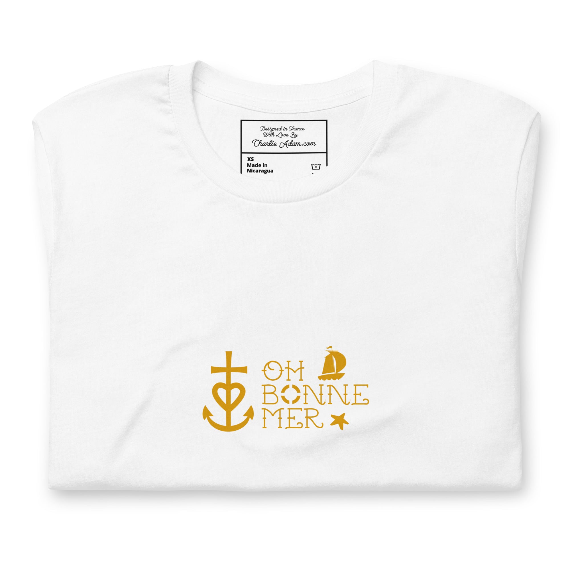 T-shirt en coton unisexe Oh Bonne Mer 2 sur couleurs claires