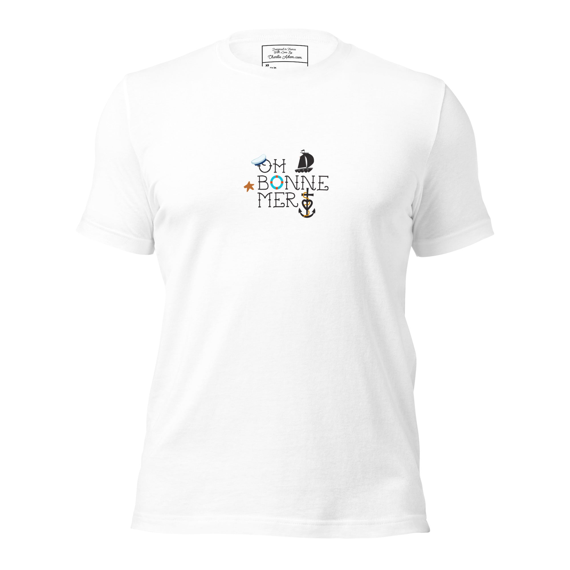 T-shirt en coton unisexe Oh Bonne Mer 3 sur couleurs claires