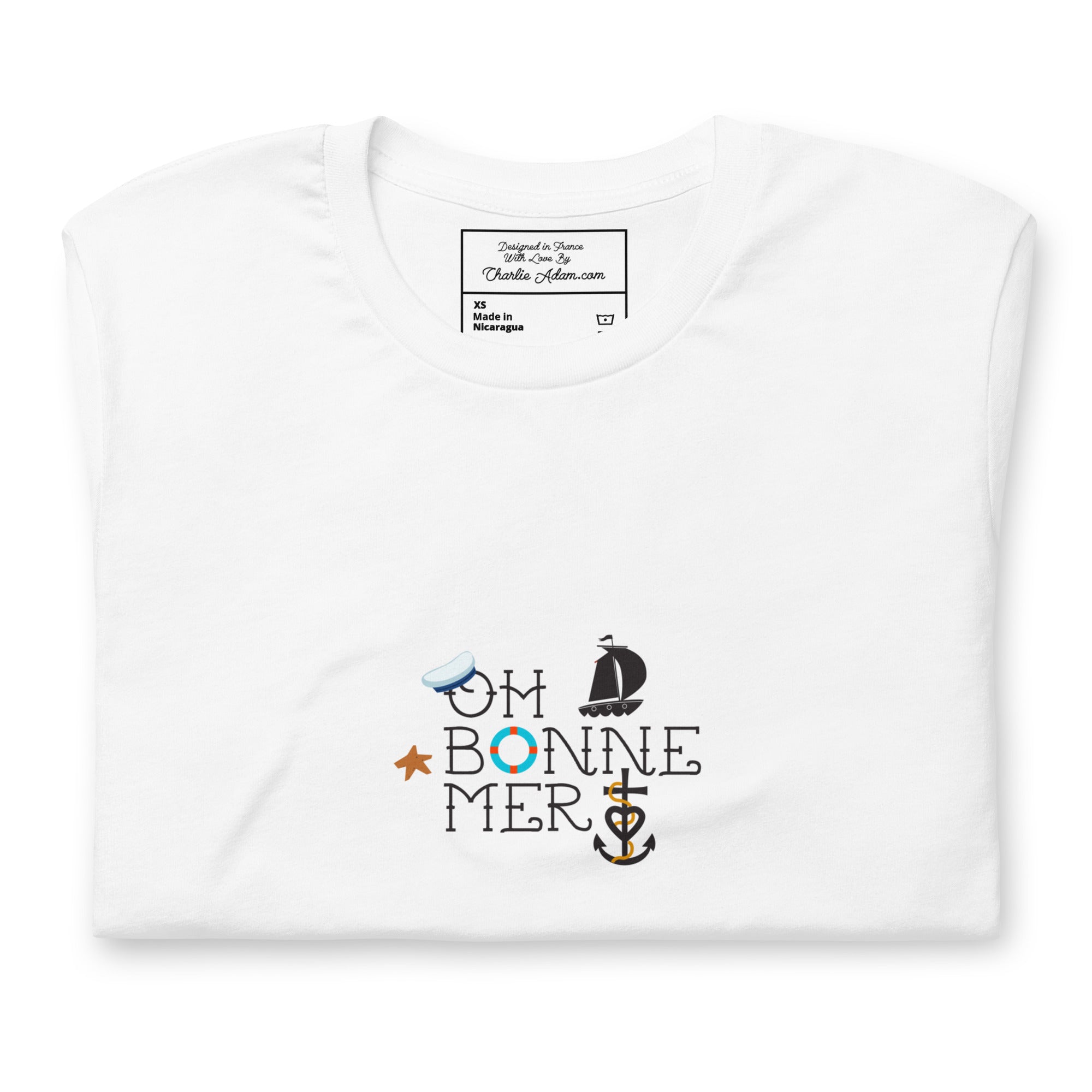 T-shirt en coton unisexe Oh Bonne Mer 3 sur couleurs claires