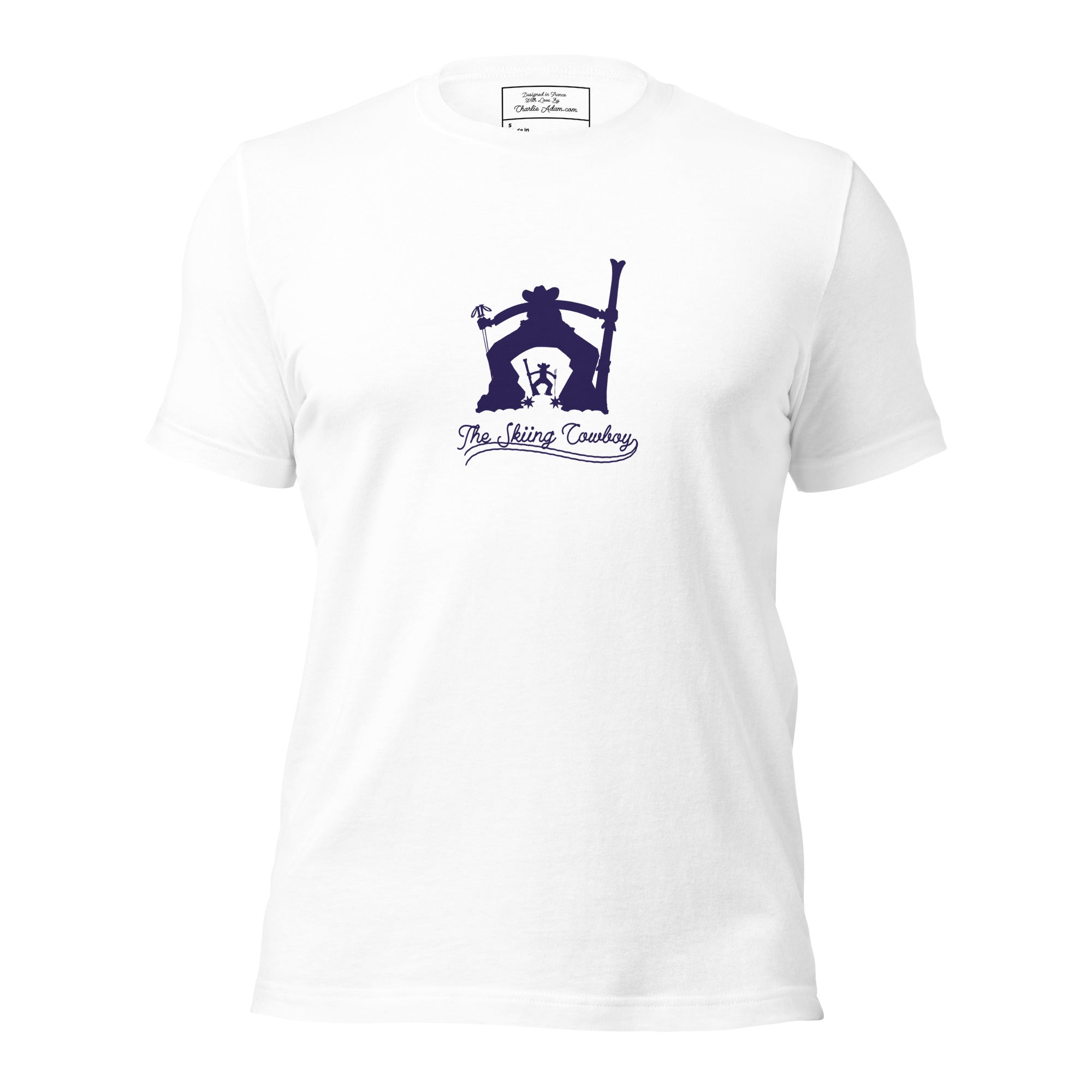 T-shirt en coton unisexe Ski Fight at OK Corral Silhouette sur couleurs claires