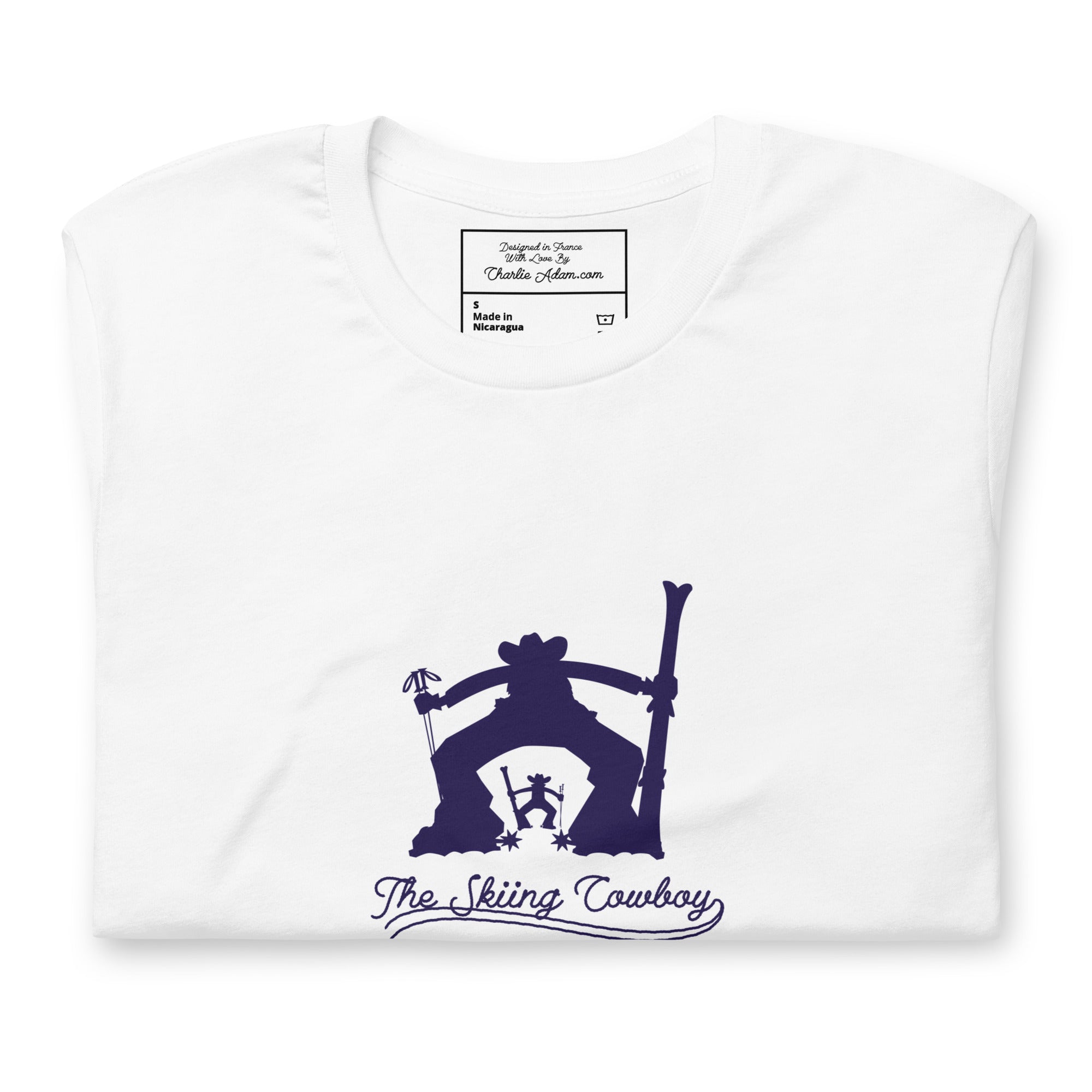 T-shirt en coton unisexe Ski Fight at OK Corral Silhouette sur couleurs claires