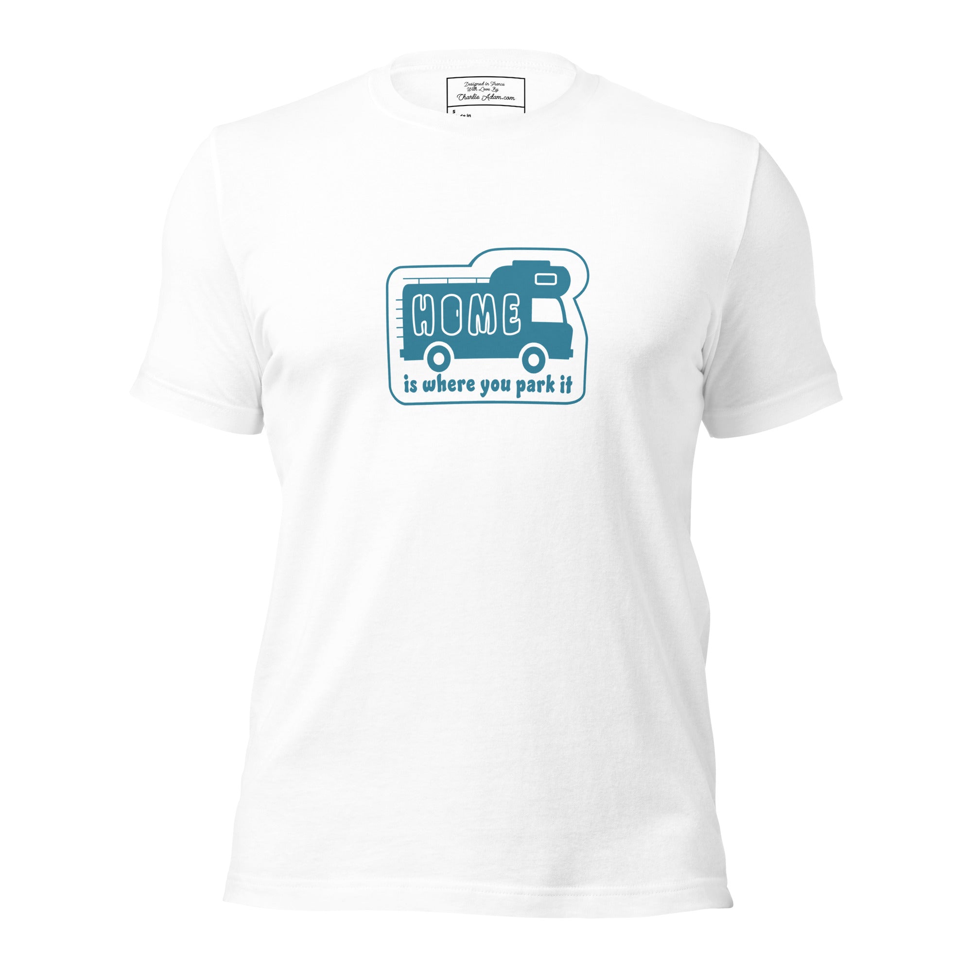 Unisex cotton t-shirt Bold Camper Van on light colors