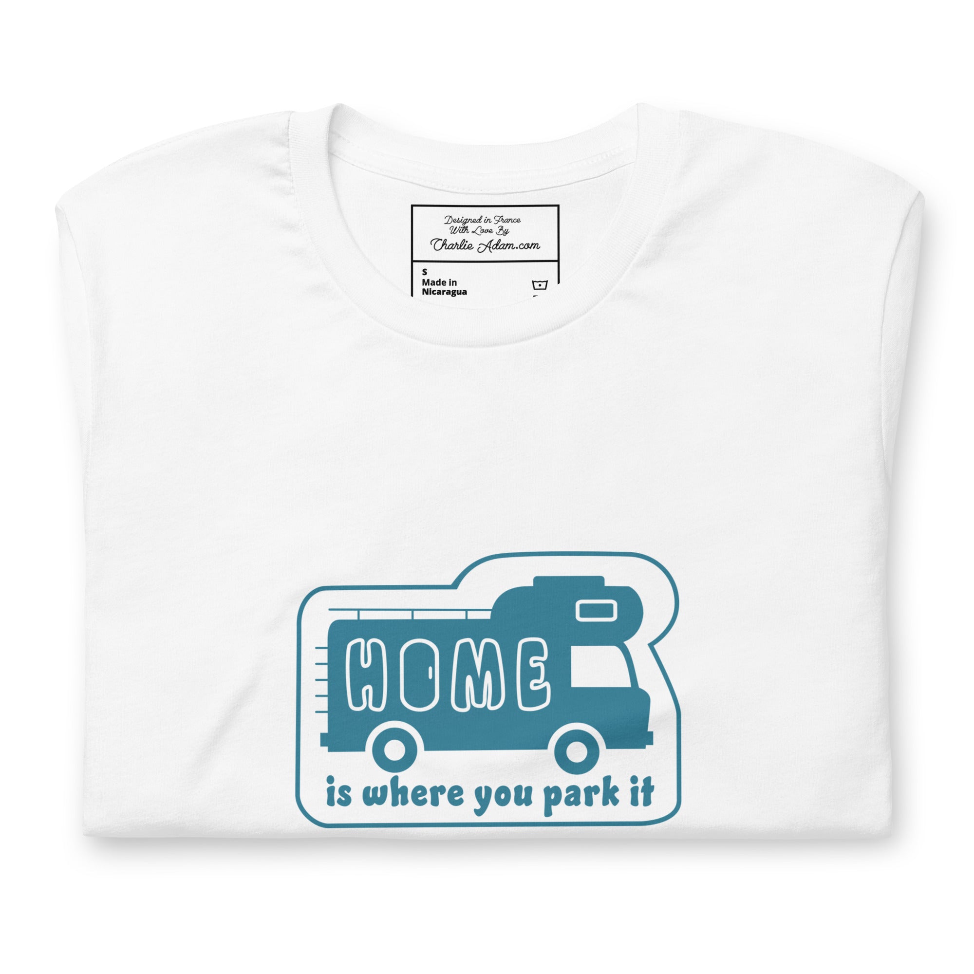 Unisex cotton t-shirt Bold Camper Van on light colors