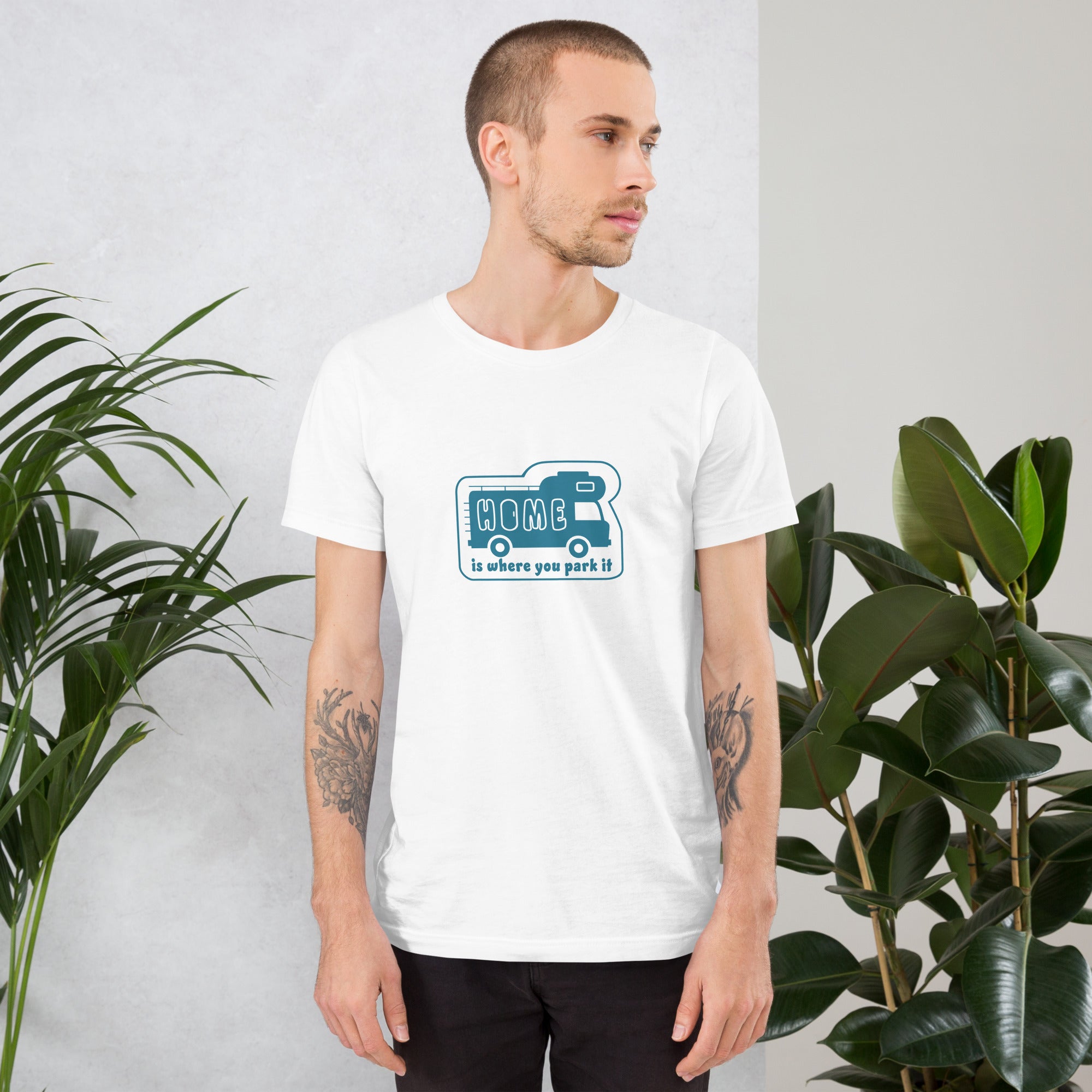 Unisex cotton t-shirt Bold Camper Van on light colors