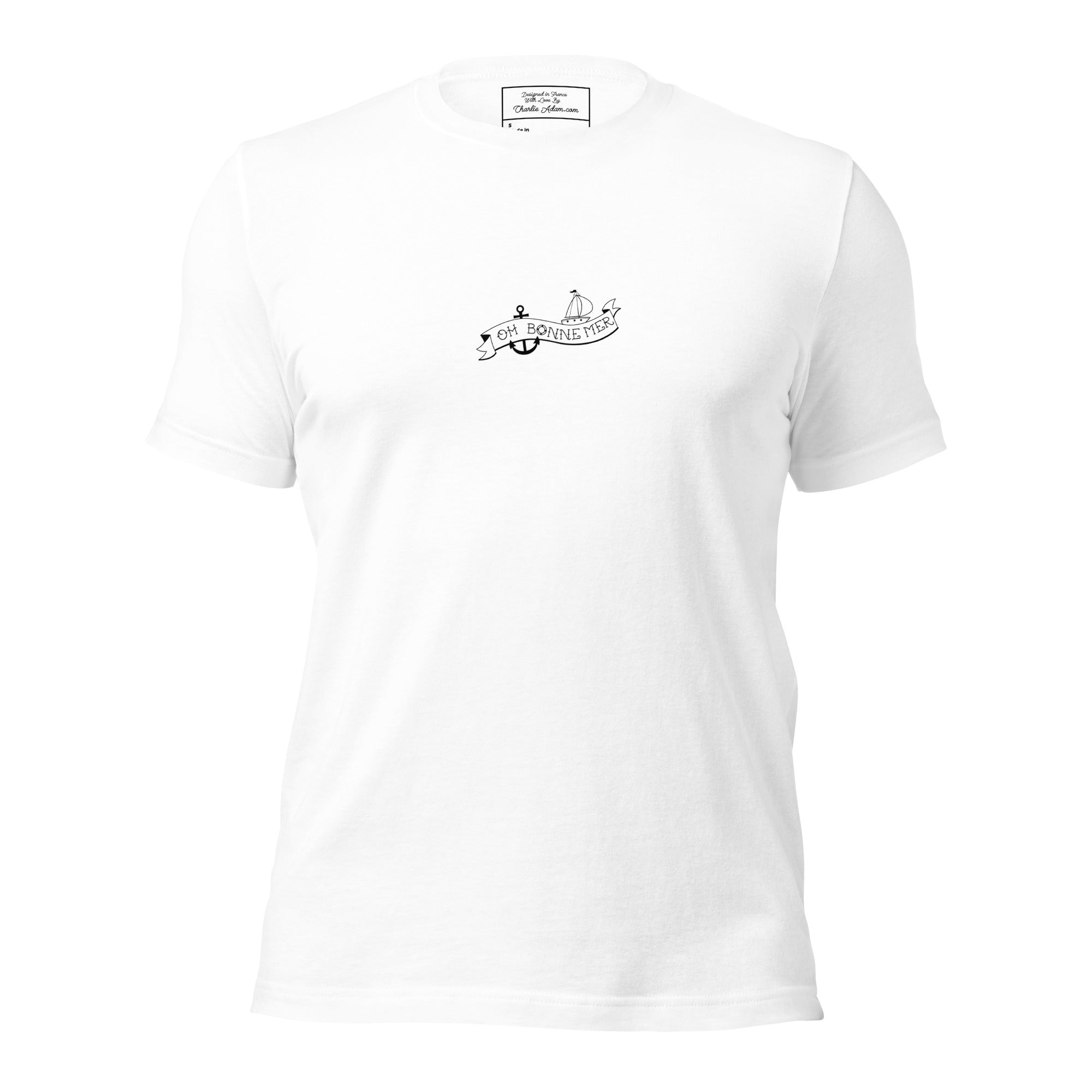 T-shirt en coton unisexe Oh Bonne Mer Tattoo black sur couleurs claires