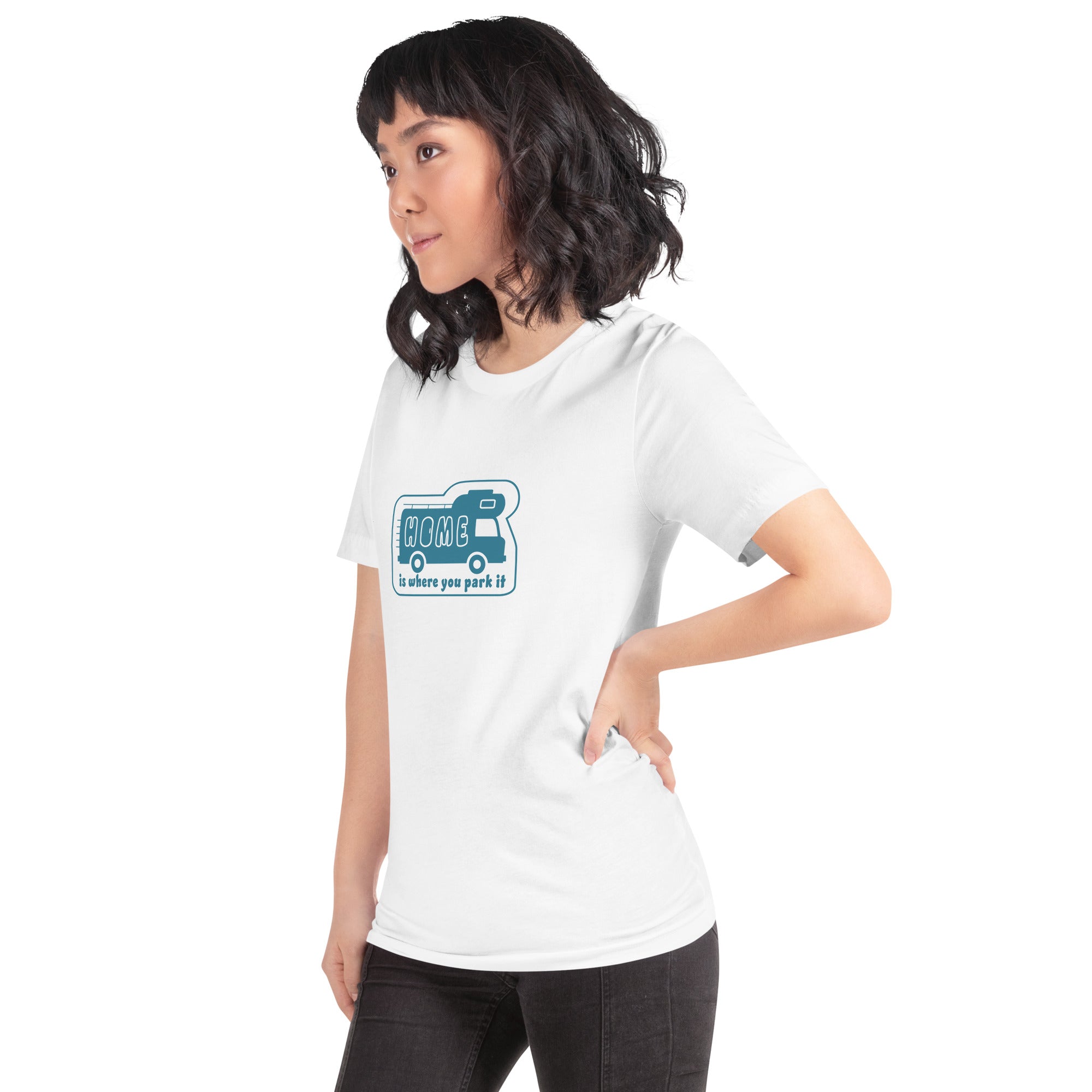 Unisex cotton t-shirt Bold Camper Van on light colors