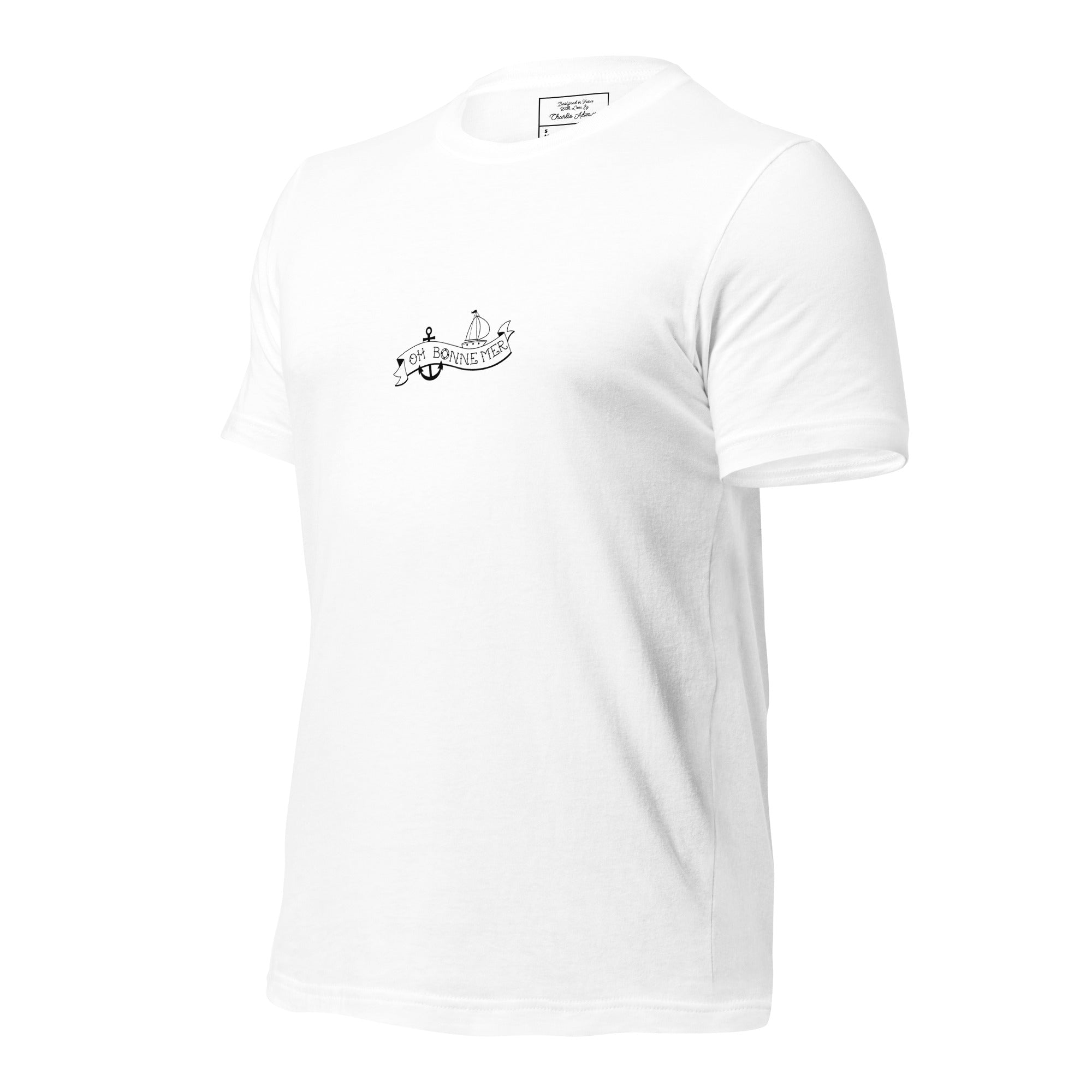 T-shirt en coton unisexe Oh Bonne Mer Tattoo black sur couleurs claires