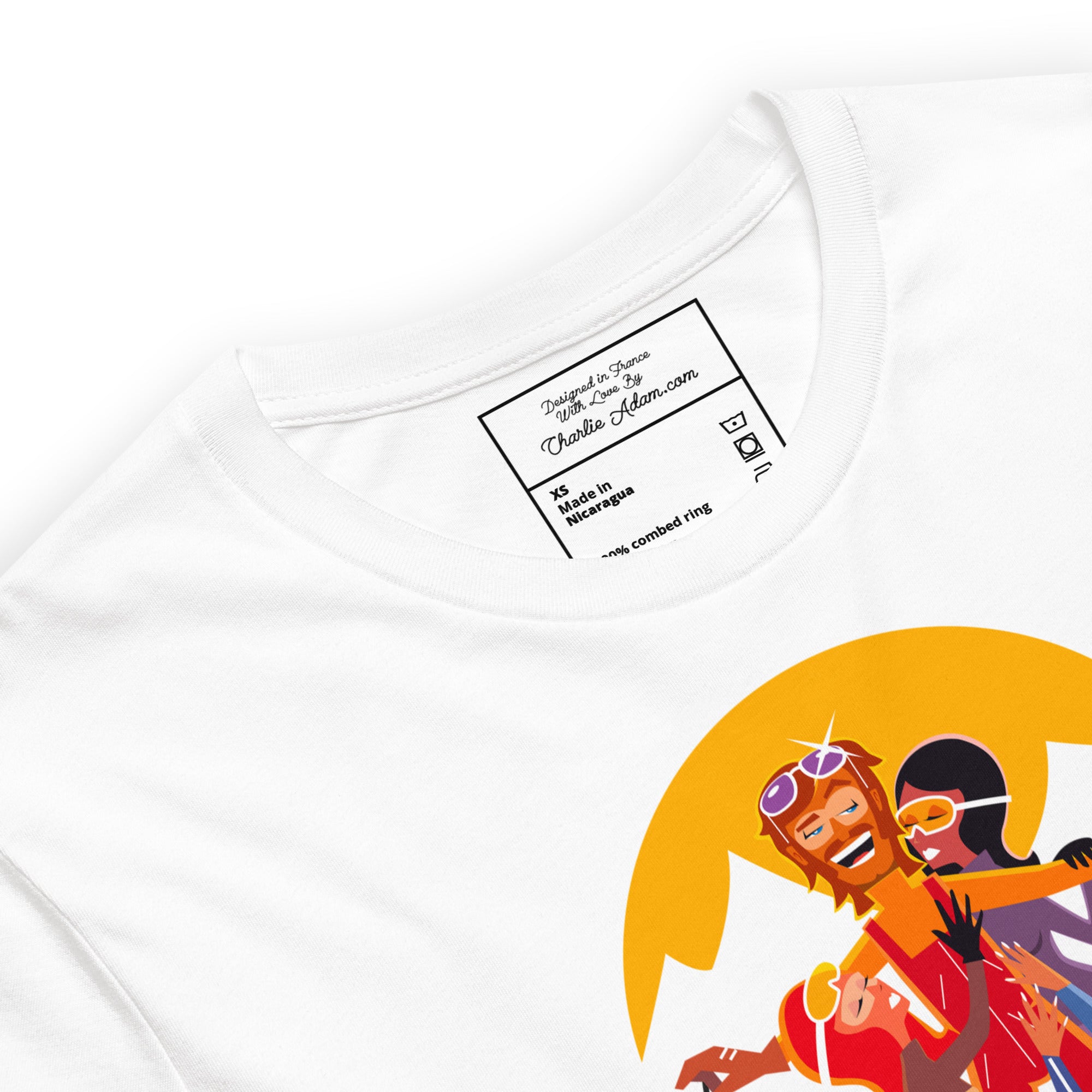 T-shirt en coton unisexe Love instructor First lesson free sur couleurs claires