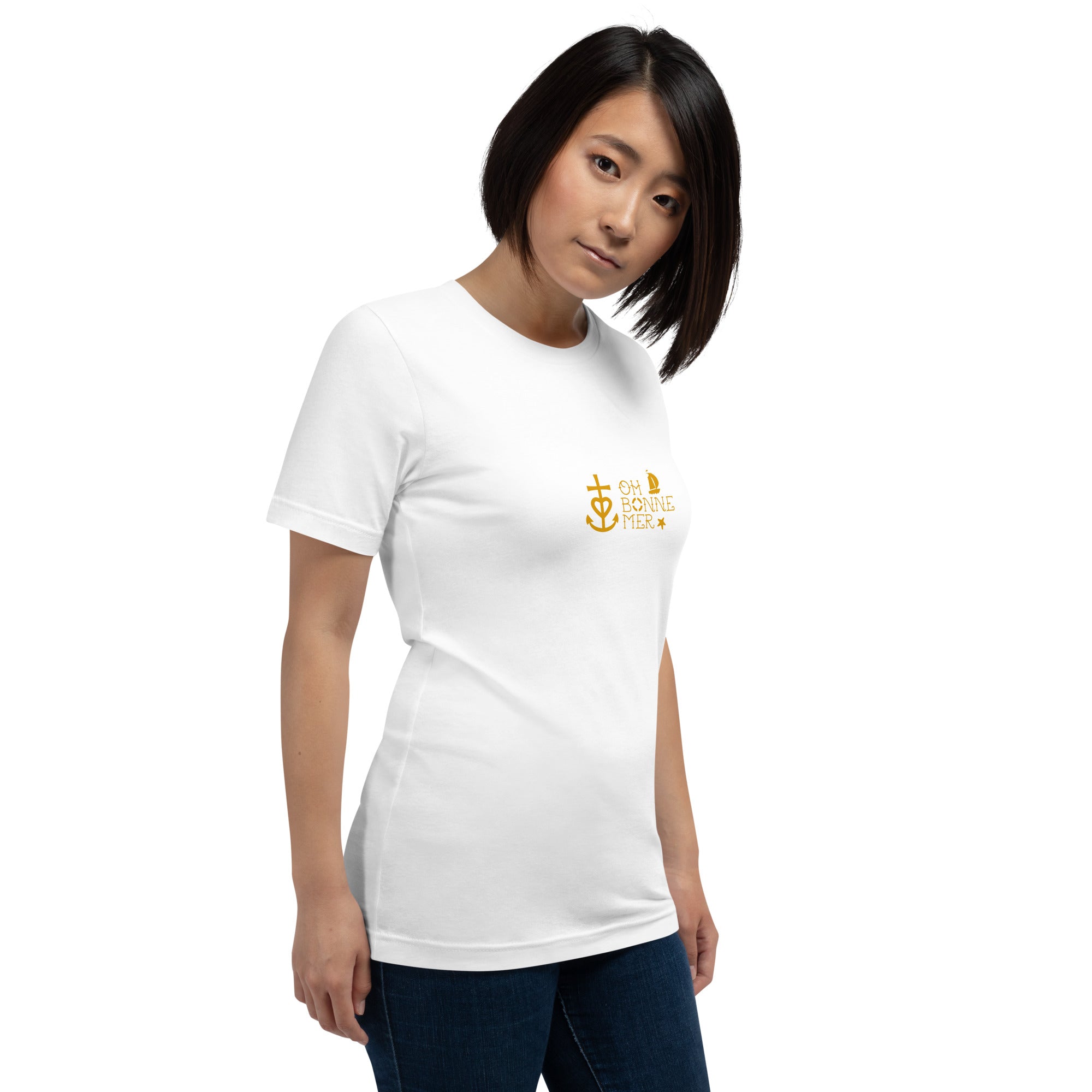 T-shirt en coton unisexe Oh Bonne Mer 2 sur couleurs claires
