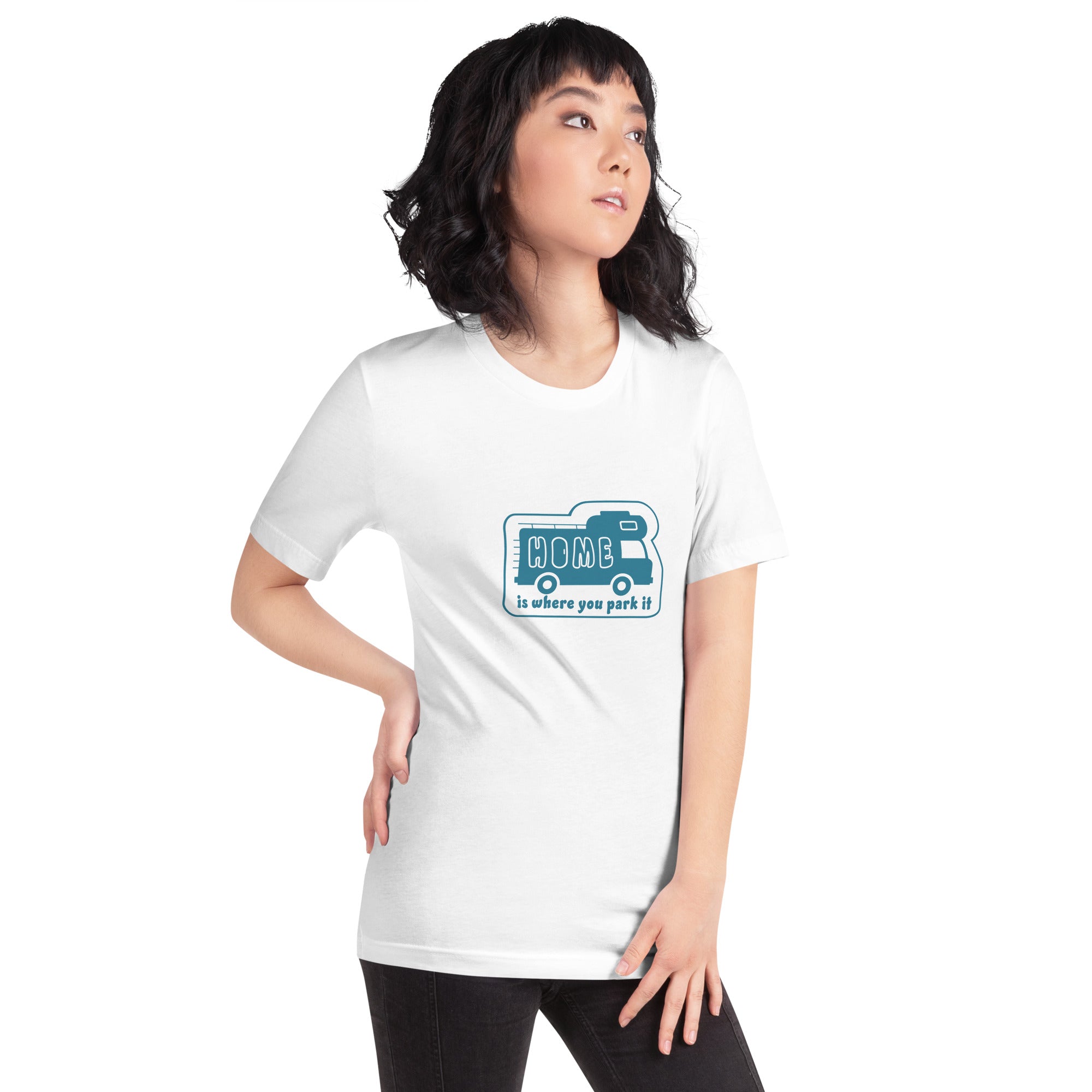 Unisex cotton t-shirt Bold Camper Van on light colors