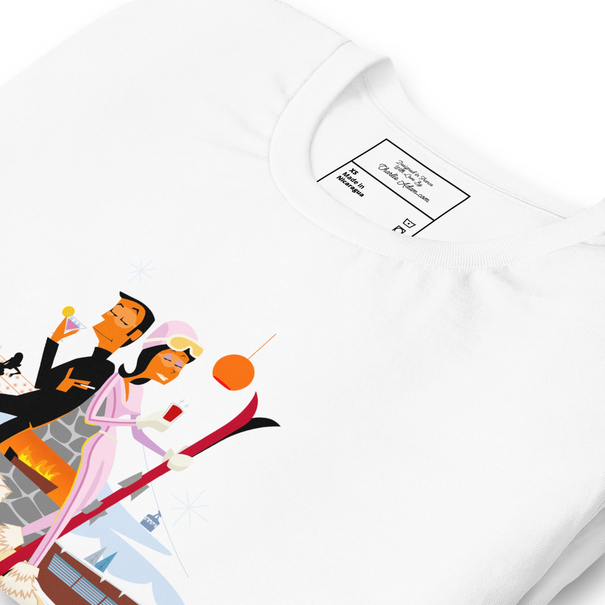 T-shirt en coton unisexe License To Chill Mission Après-Ski sur couleurs claires