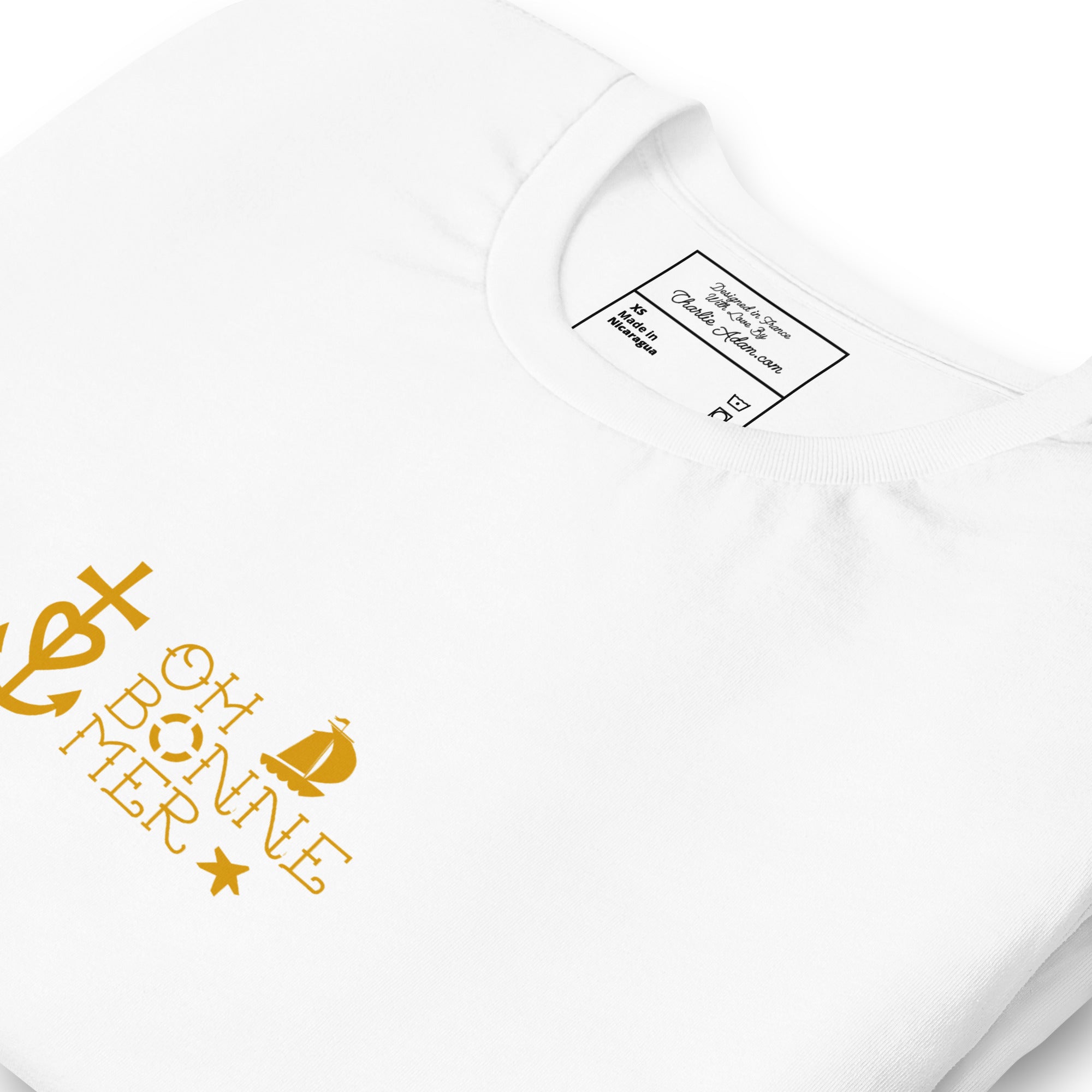 T-shirt en coton unisexe Oh Bonne Mer 2 sur couleurs claires