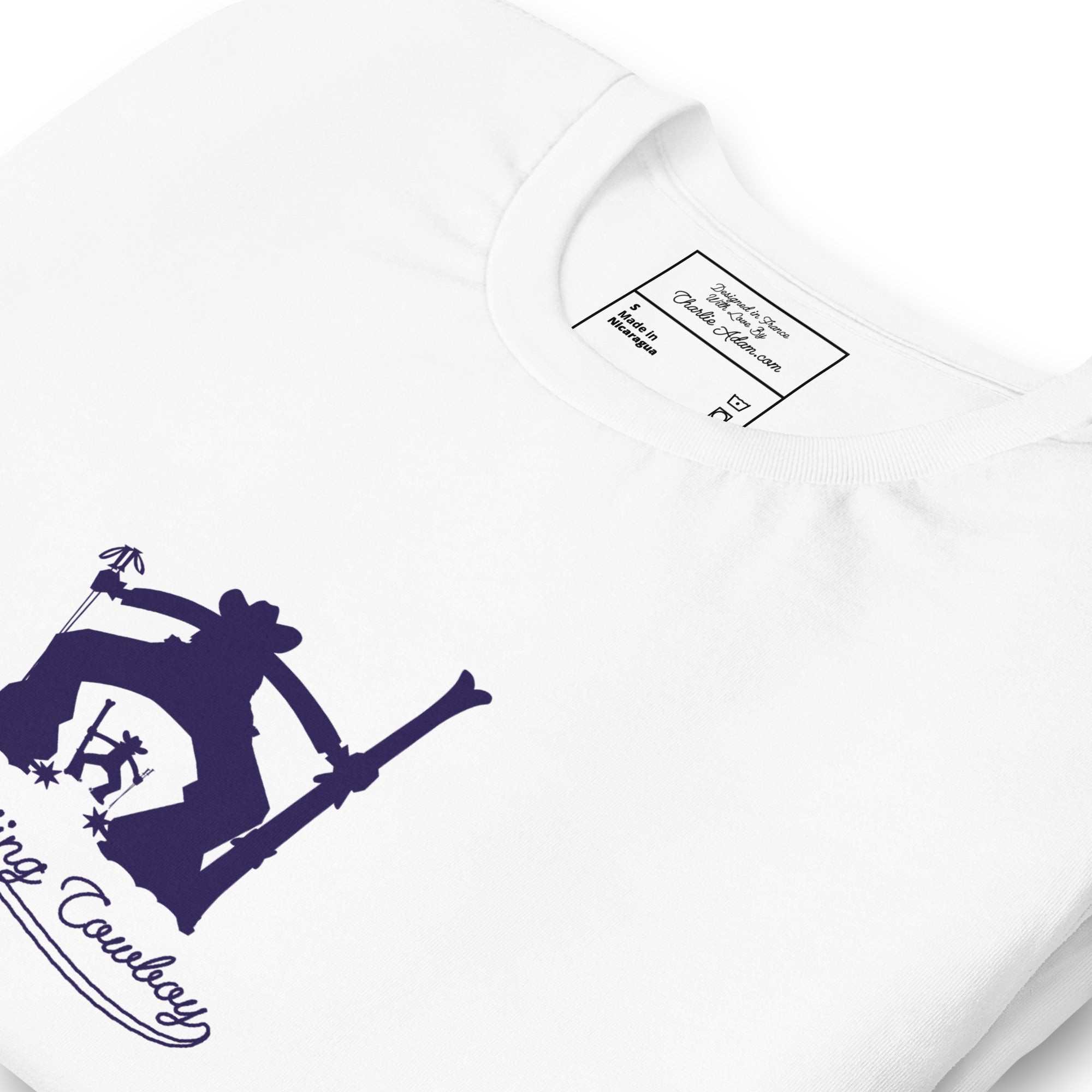T-shirt en coton unisexe Ski Fight at OK Corral Silhouette sur couleurs claires