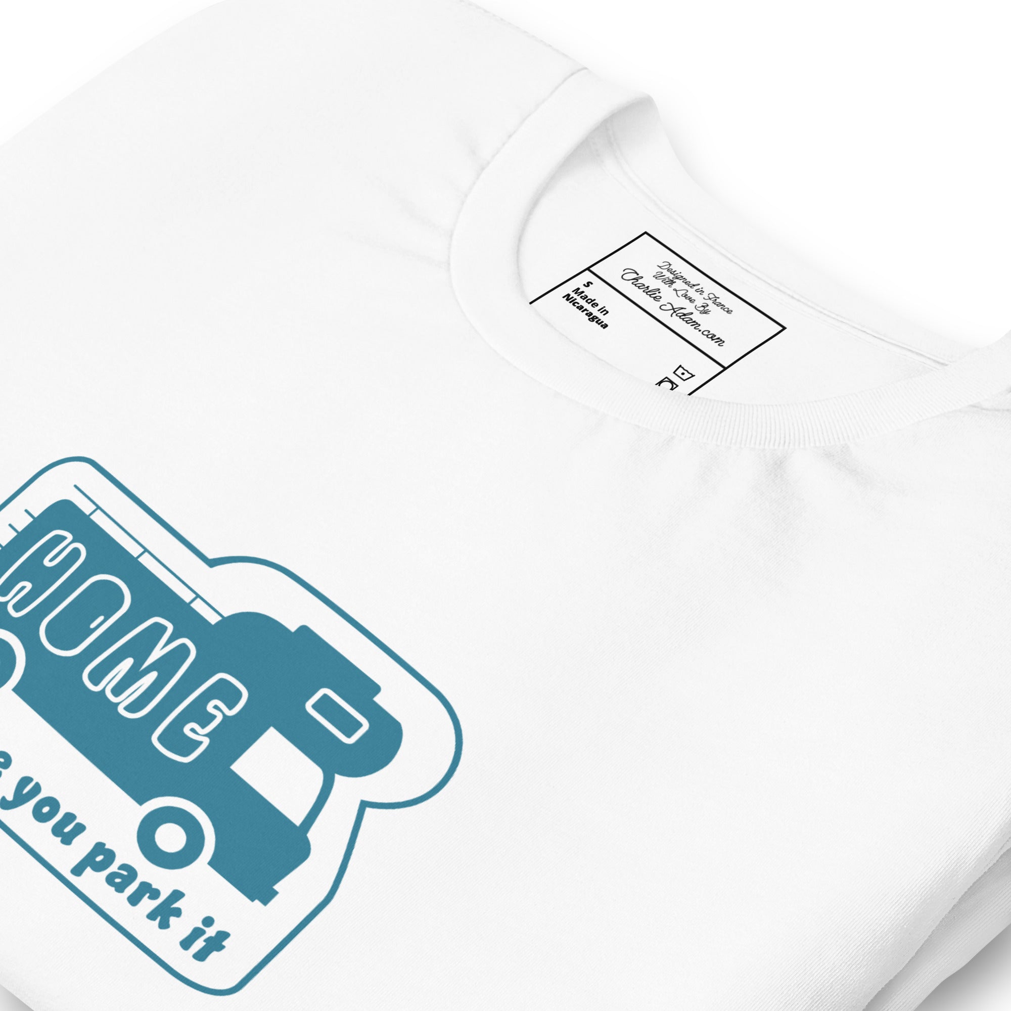 Unisex cotton t-shirt Bold Camper Van on light colors