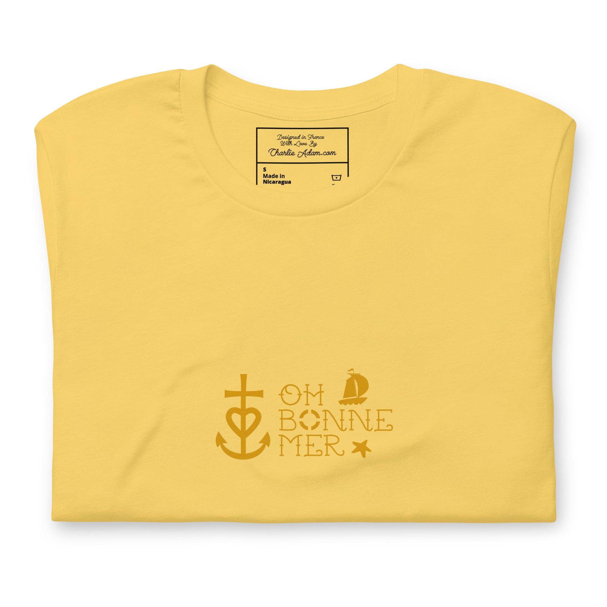 T-shirt en coton unisexe Oh Bonne Mer 2 sur couleurs claires