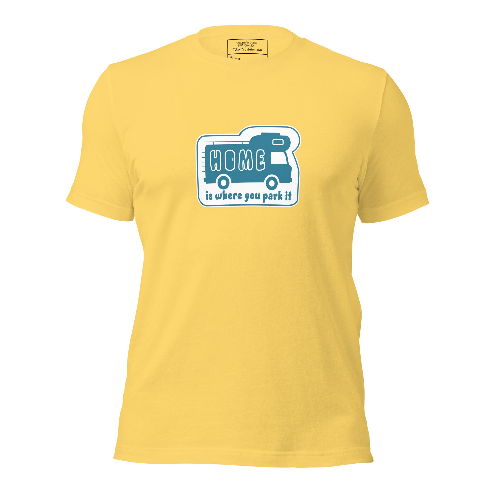 Unisex cotton t-shirt Bold Camper Van on light colors