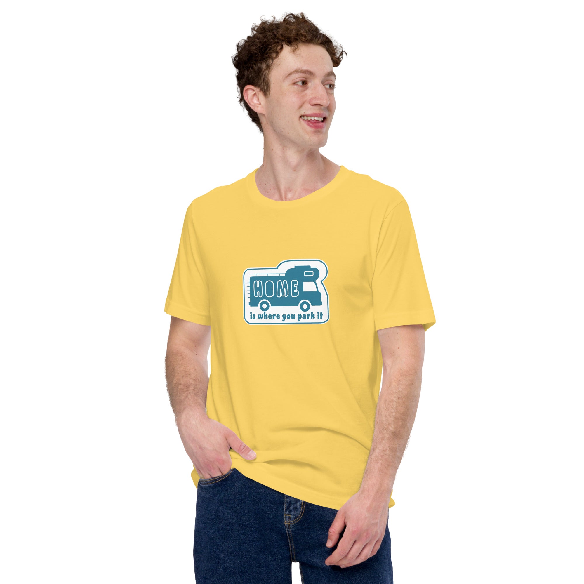 Unisex cotton t-shirt Bold Camper Van on light colors