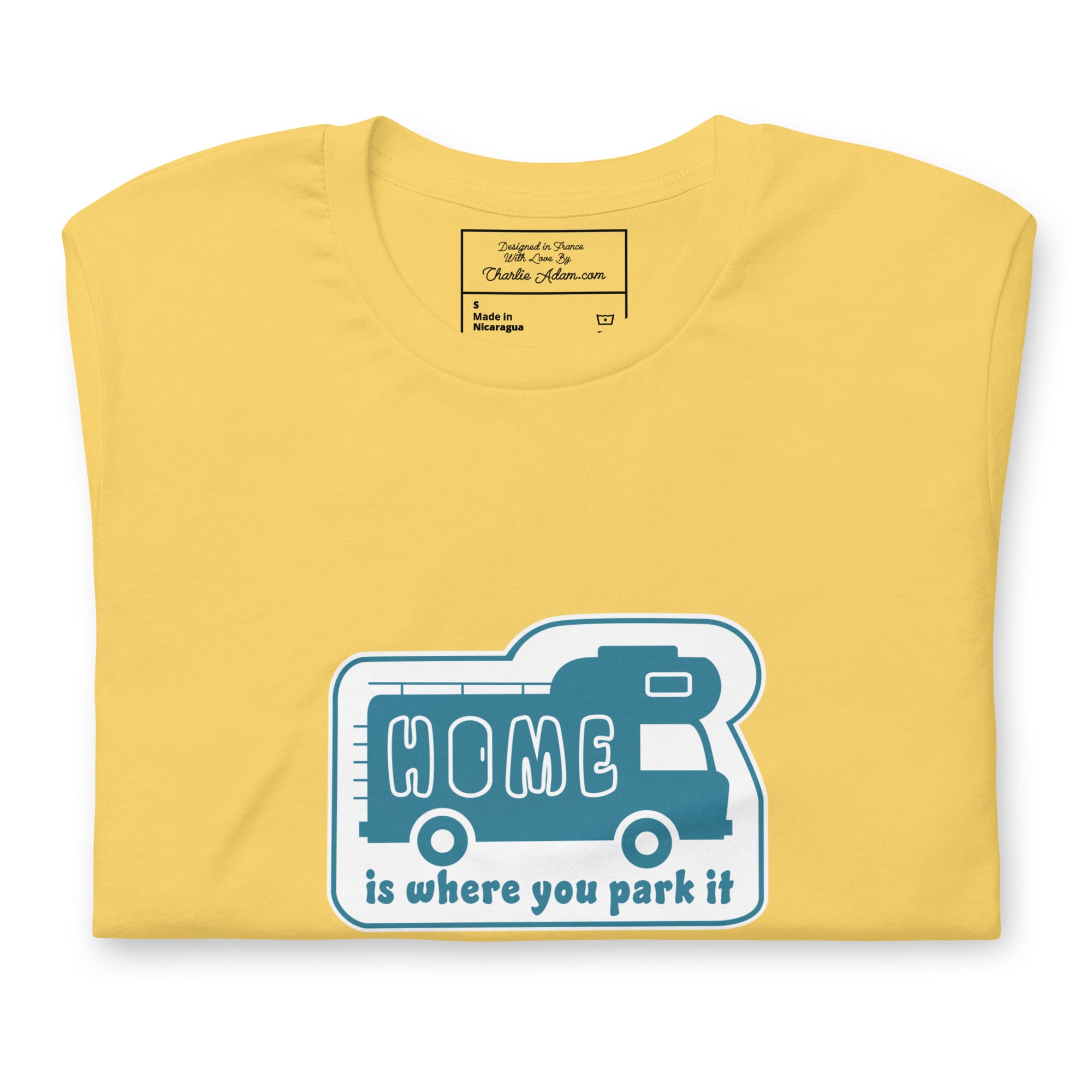 Unisex cotton t-shirt Bold Camper Van on light colors