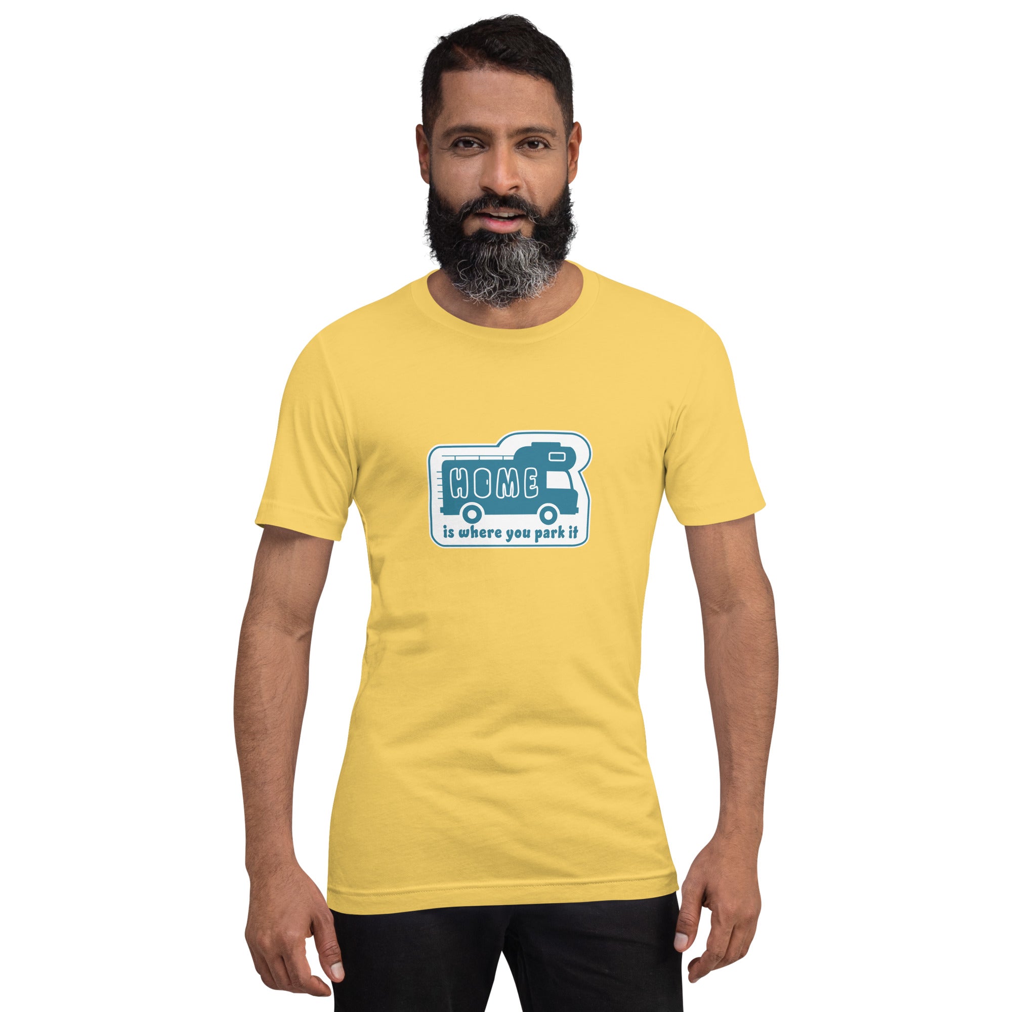 Unisex cotton t-shirt Bold Camper Van on light colors