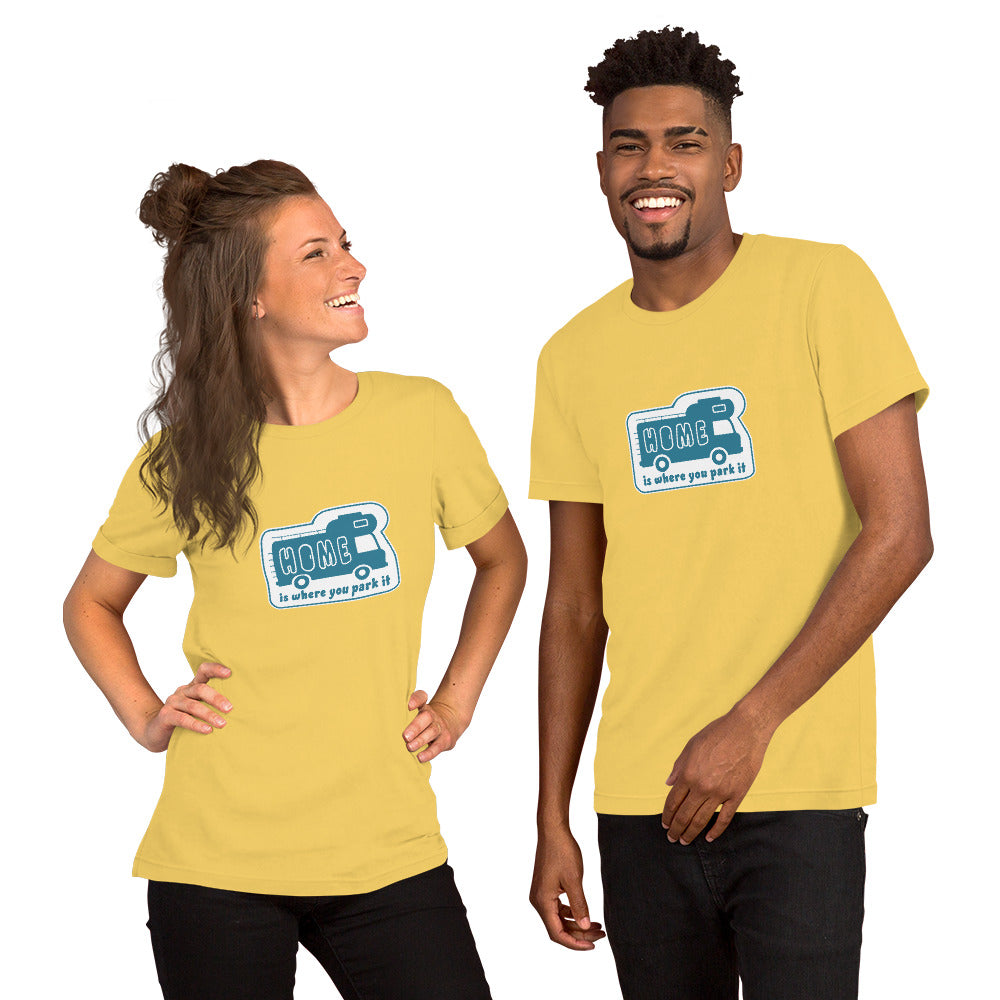 Unisex cotton t-shirt Bold Camper Van on light colors