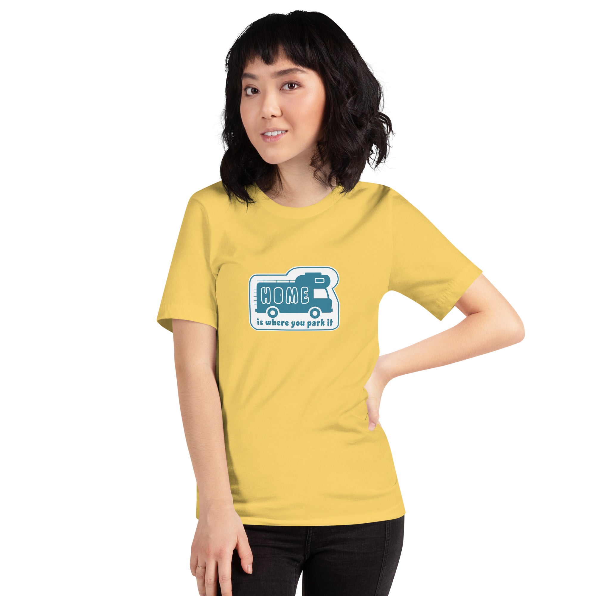 Unisex cotton t-shirt Bold Camper Van on light colors