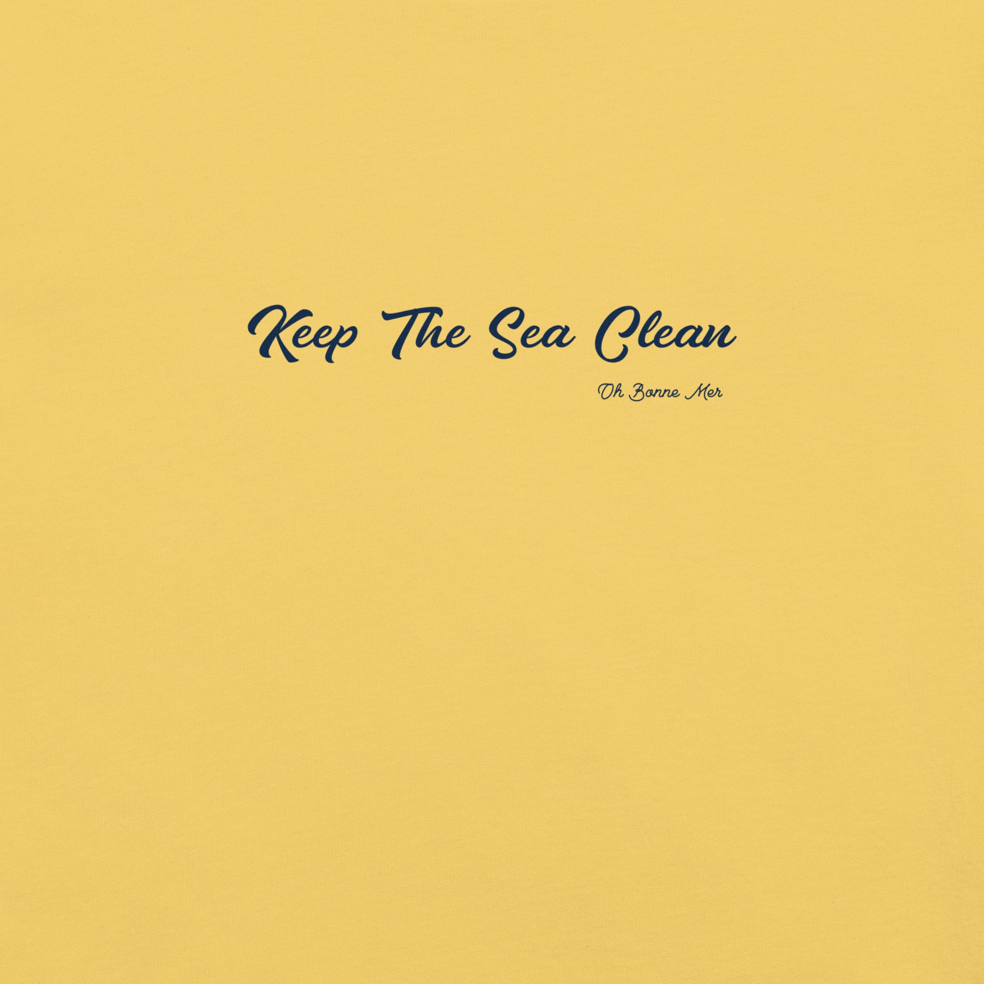 Unisex cotton t-shirt Keep The Sea Clean Navy on bright colors