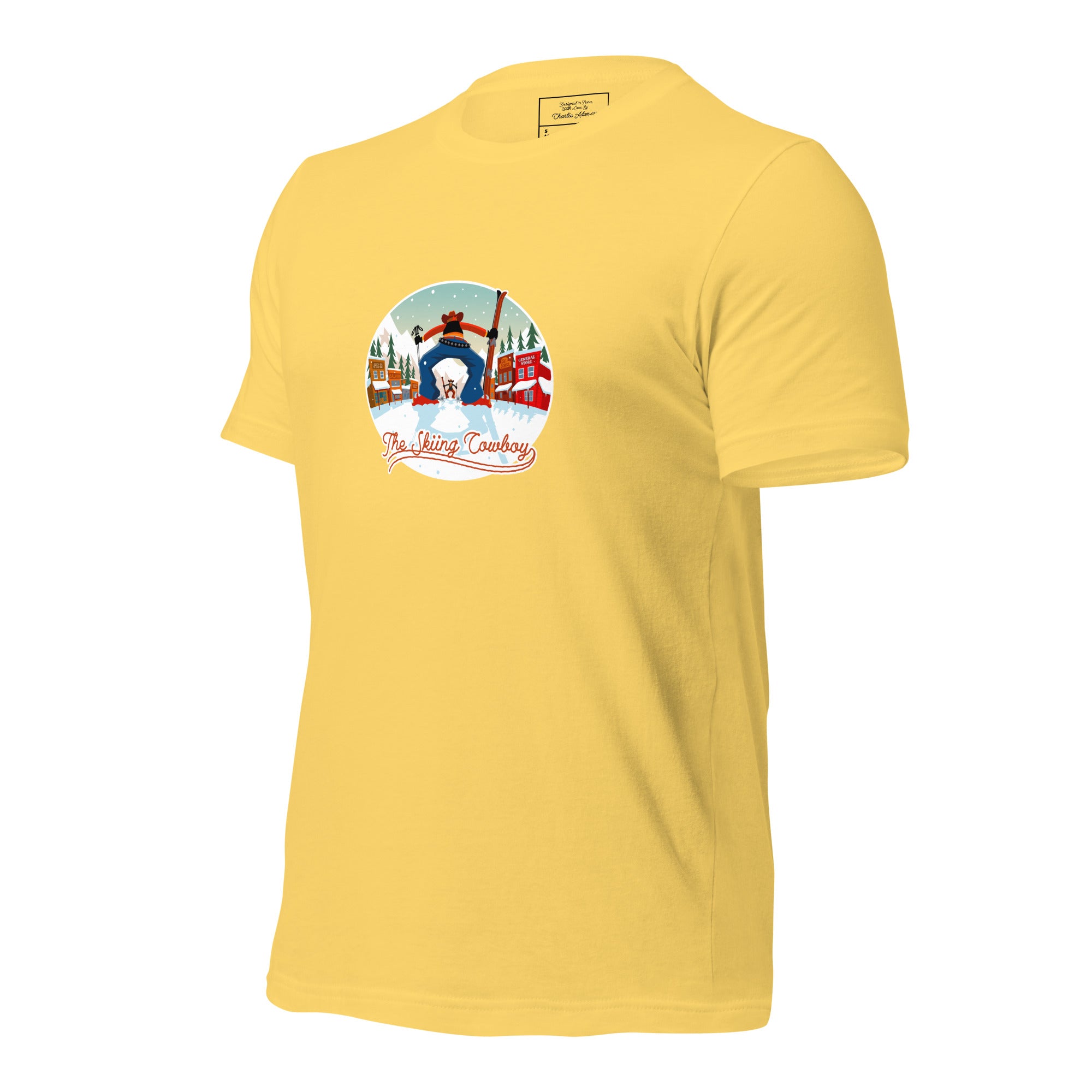 T-shirt en coton unisexe Ski Fight at OK Corral sur couleurs vives