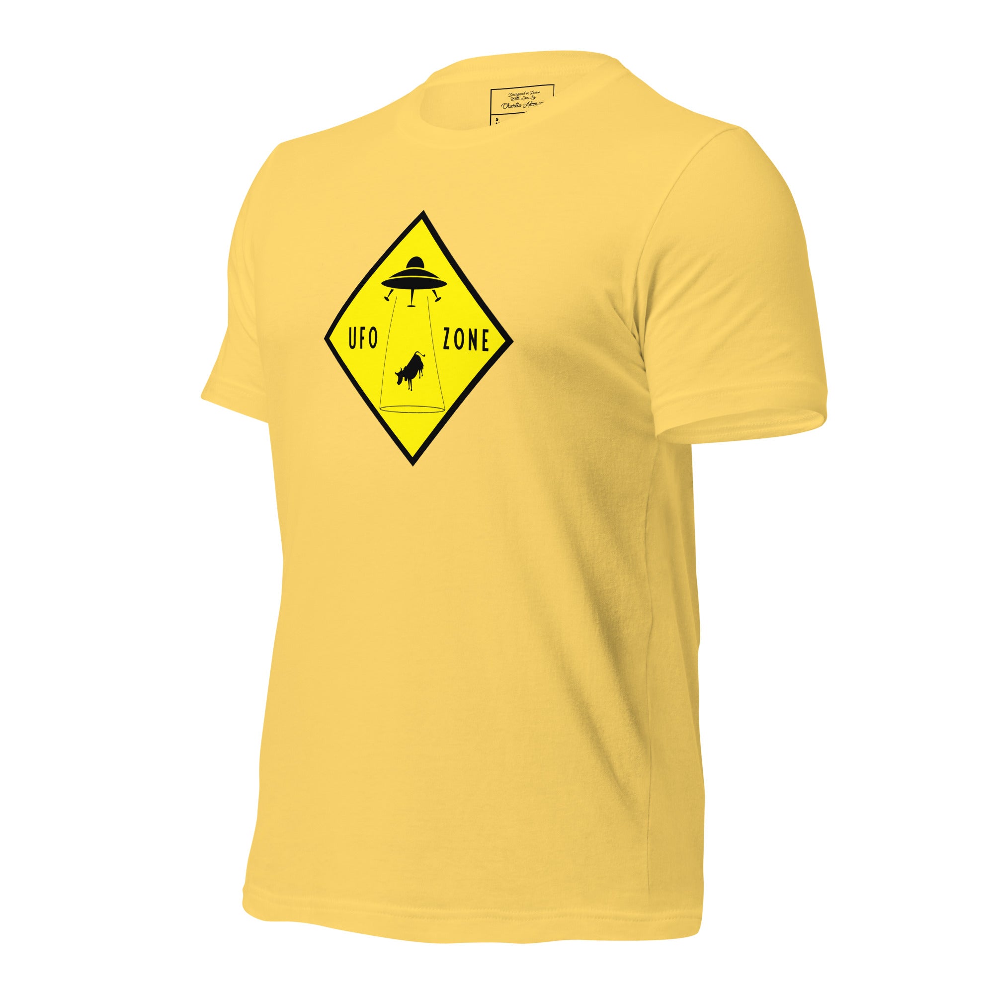 Unisex cotton t-shirt UFO Zone on bright colors