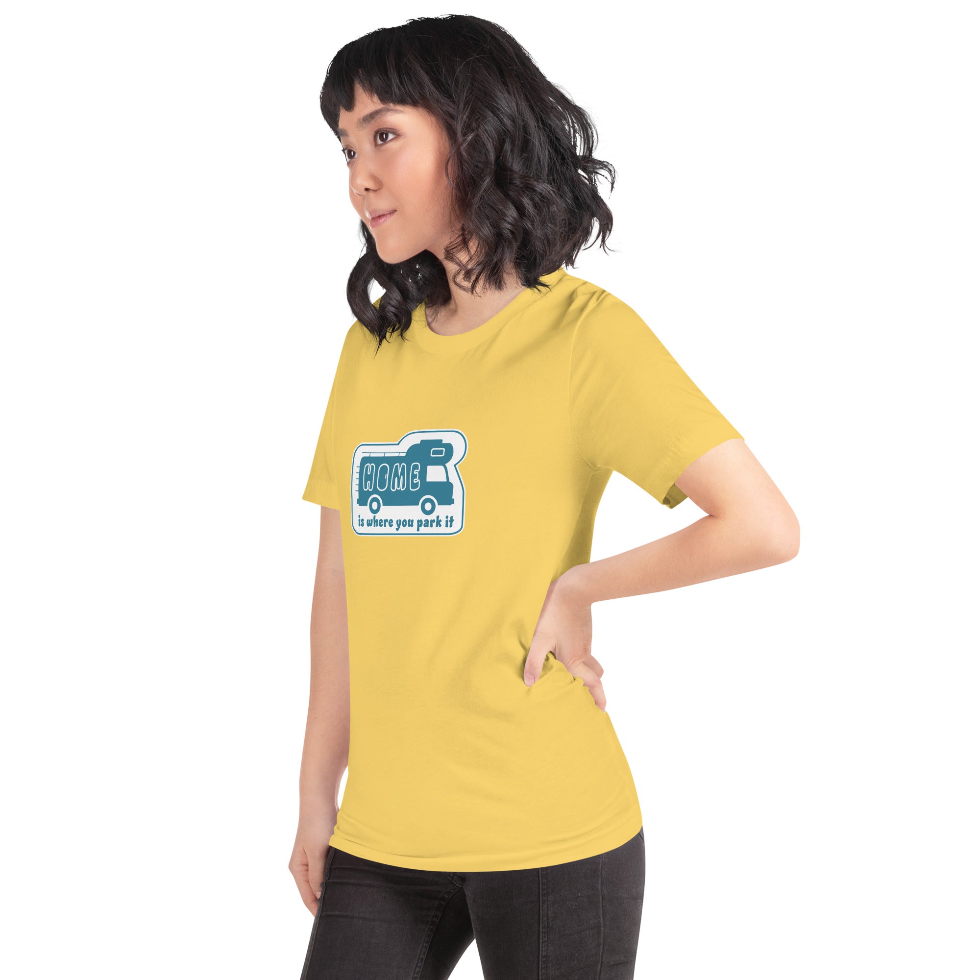 Unisex cotton t-shirt Bold Camper Van on light colors