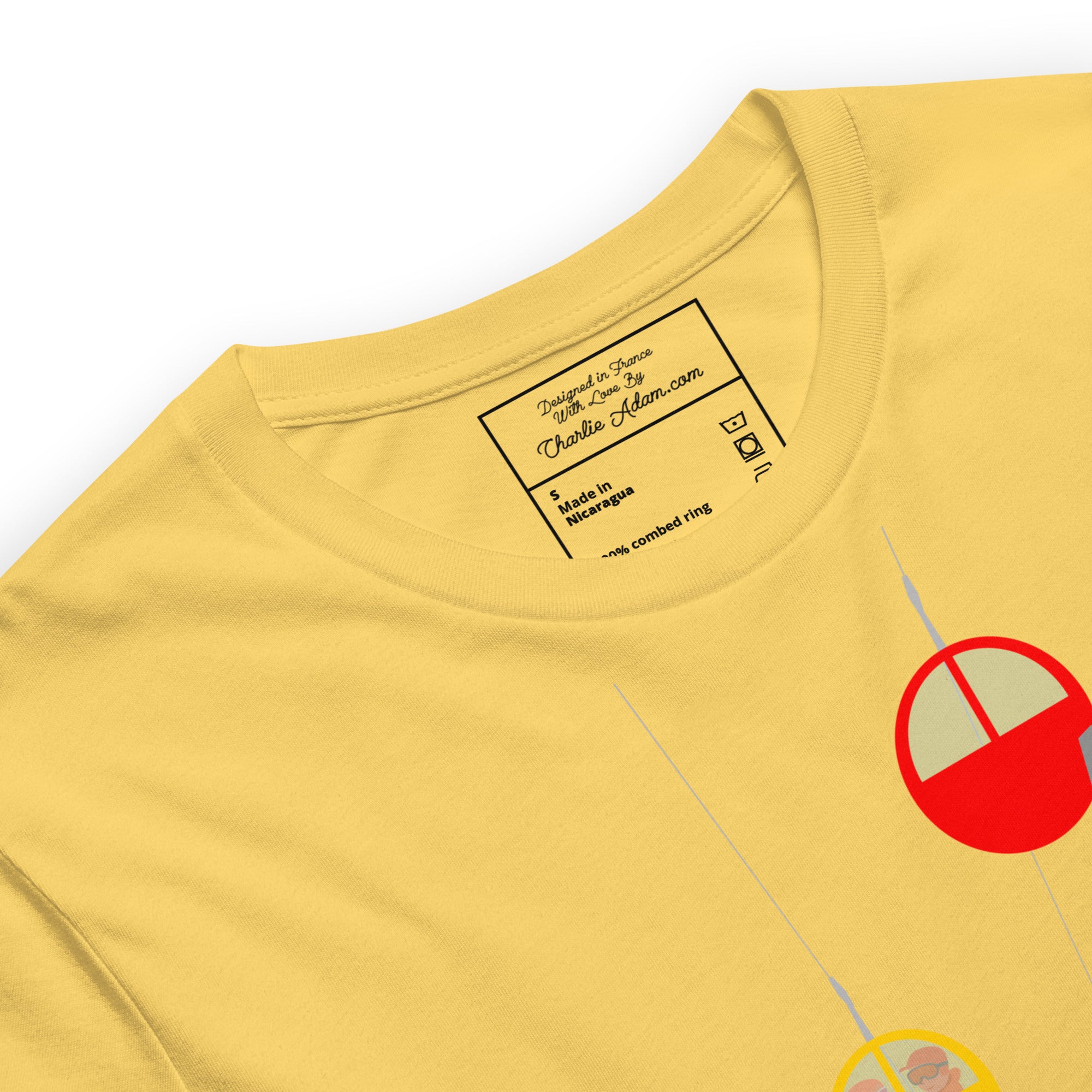 T-shirt en coton unisexe Gondolas in the mist sur couleurs claires