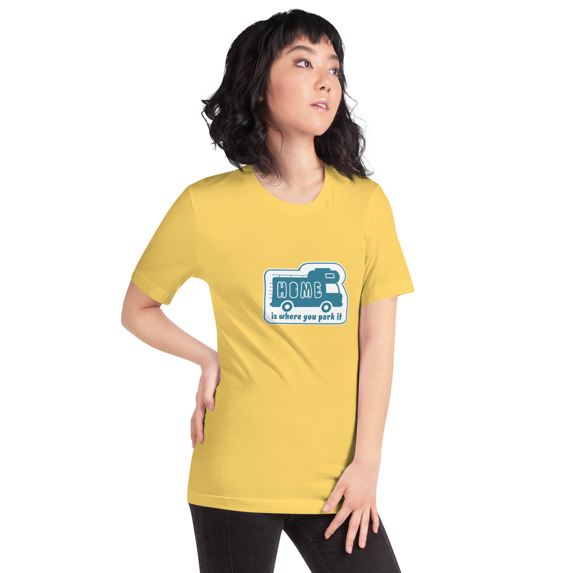 Unisex cotton t-shirt Bold Camper Van on light colors
