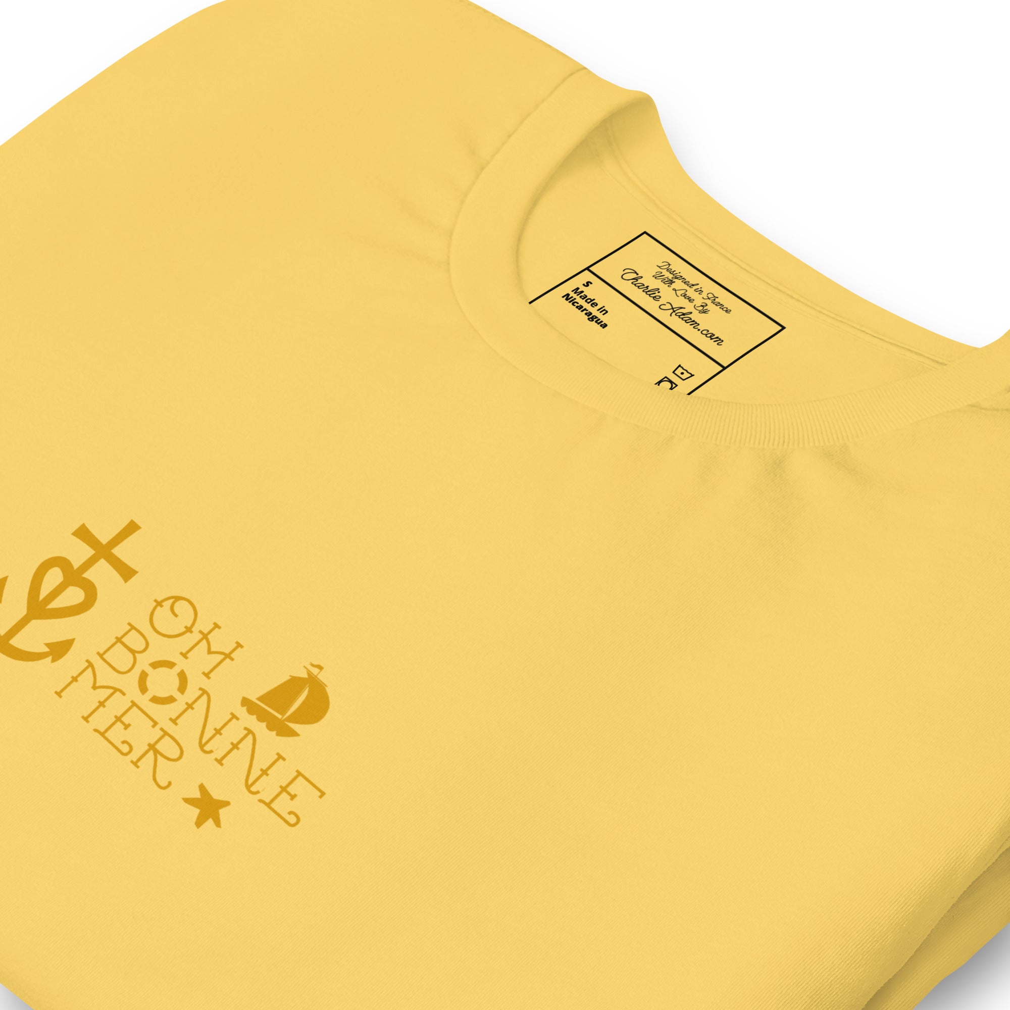 T-shirt en coton unisexe Oh Bonne Mer 2 sur couleurs claires