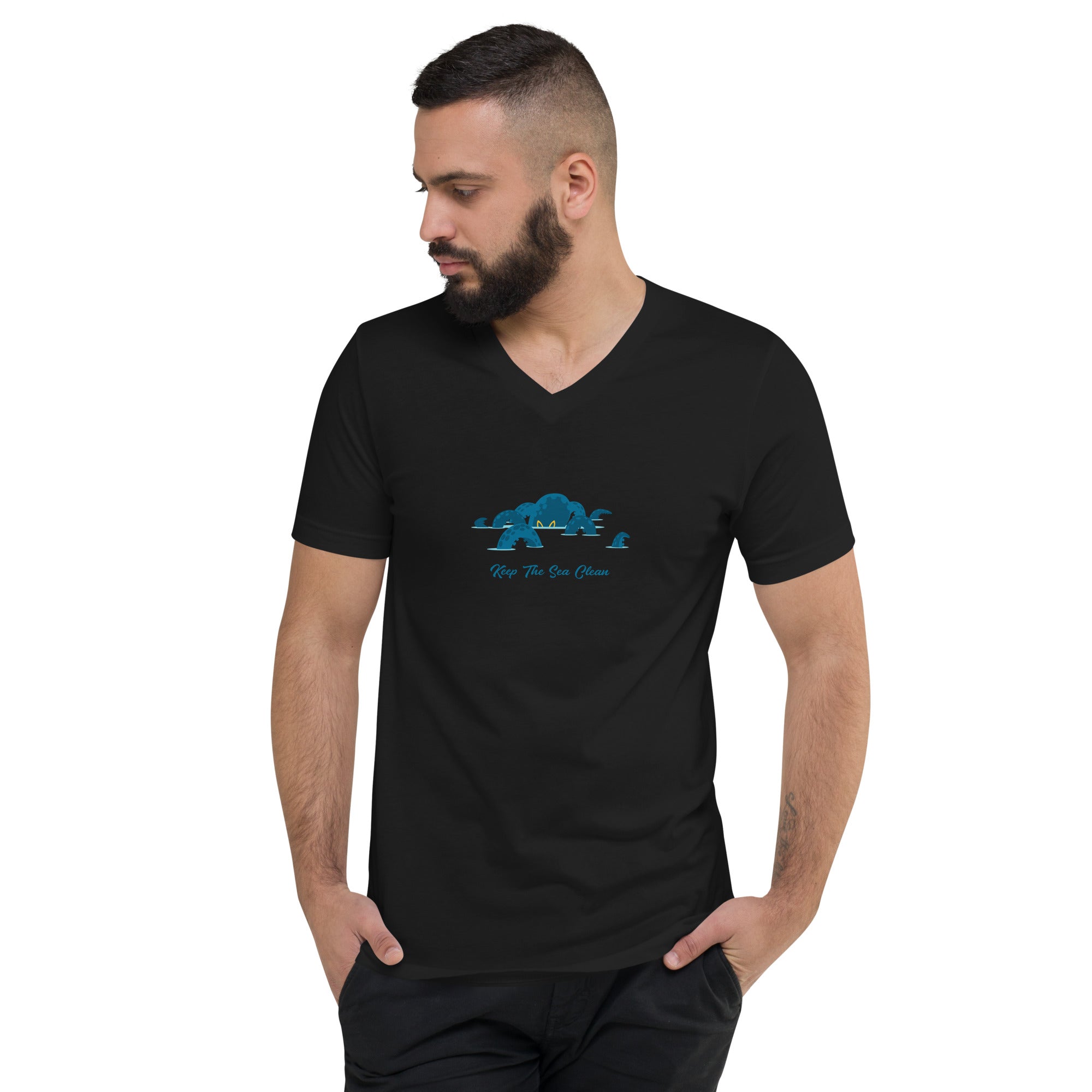 Unisex V-Neck T-Shirt Octopus